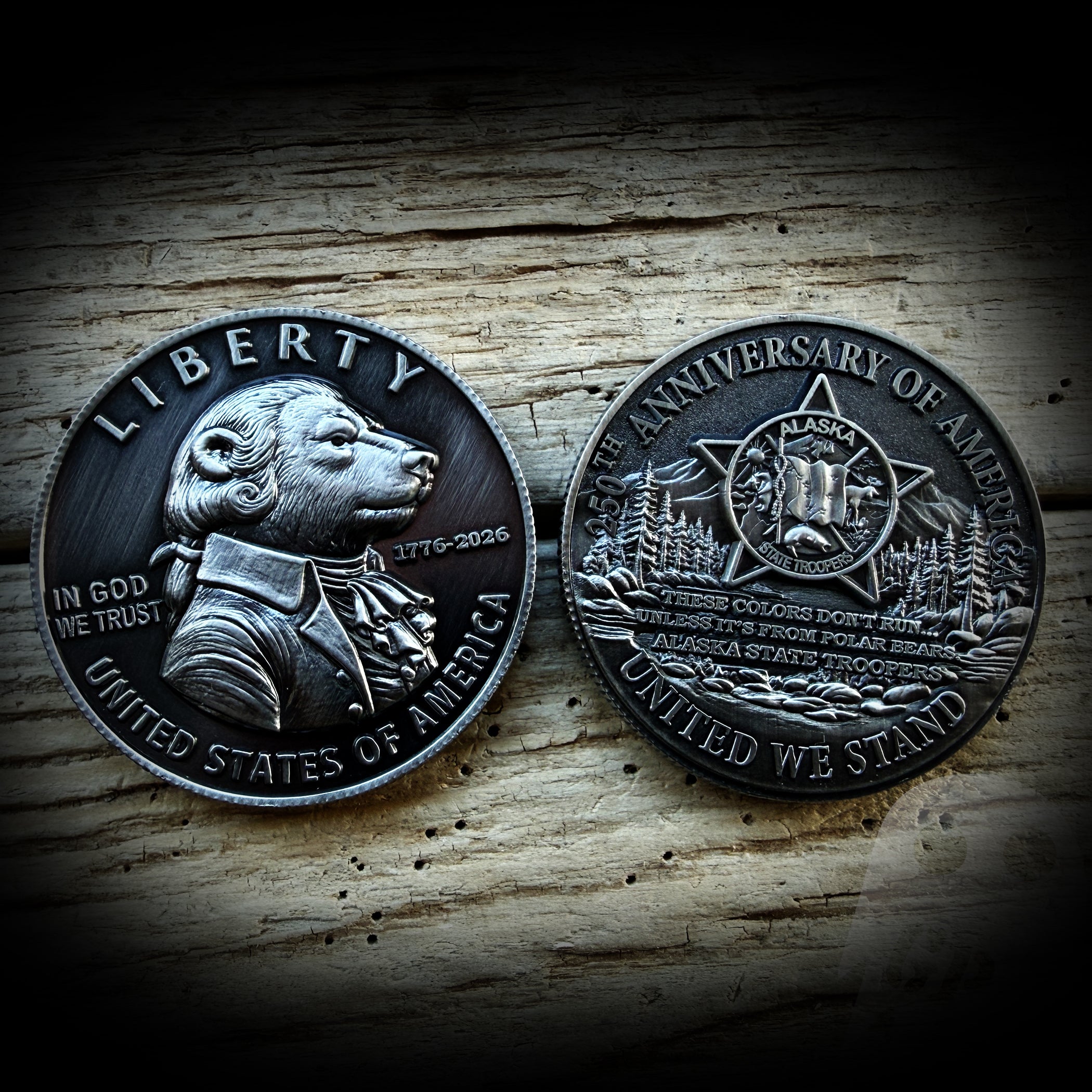 America 250 COIN - Alaska State Troopers 250th Anniversary of America Coin