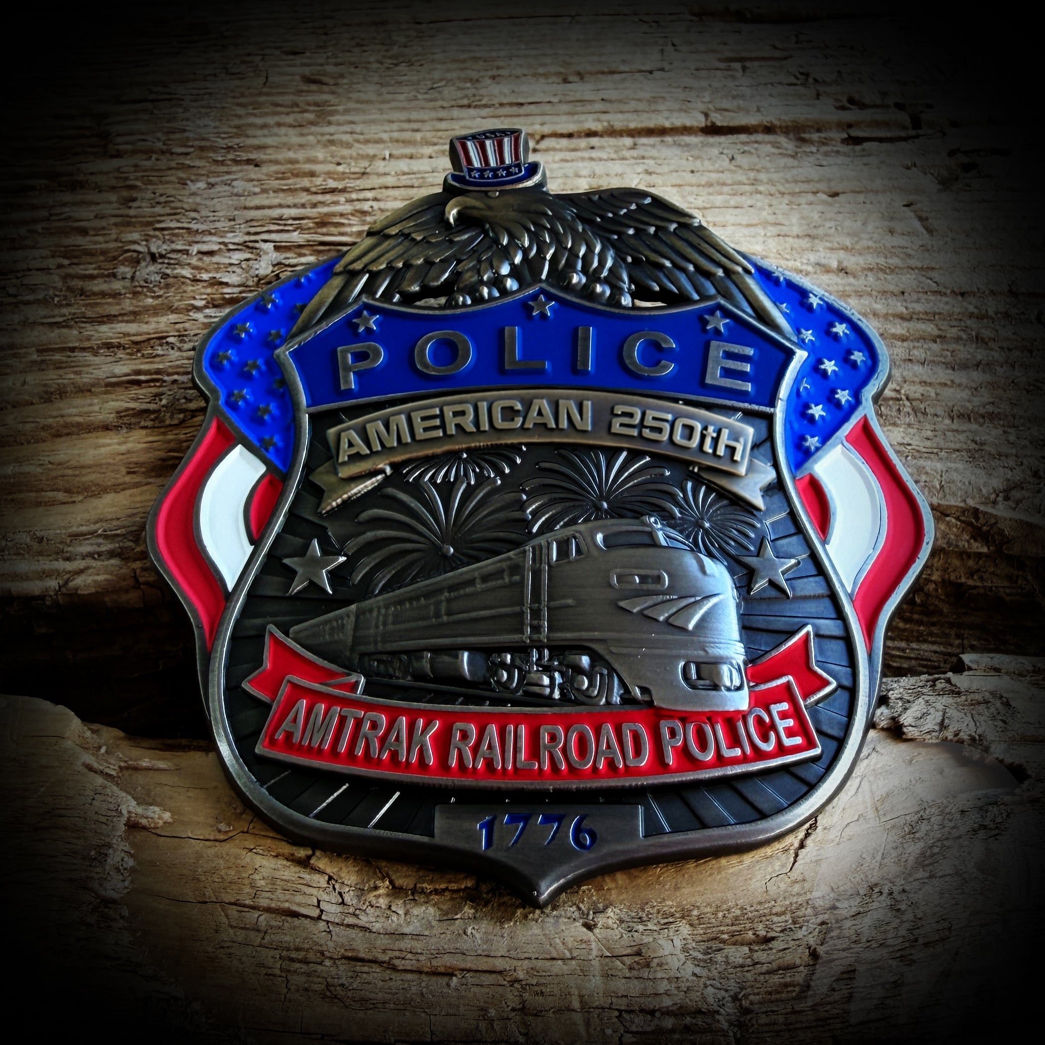 250th America BADGE - Amtrak PD 250th Anniversary of America Badge