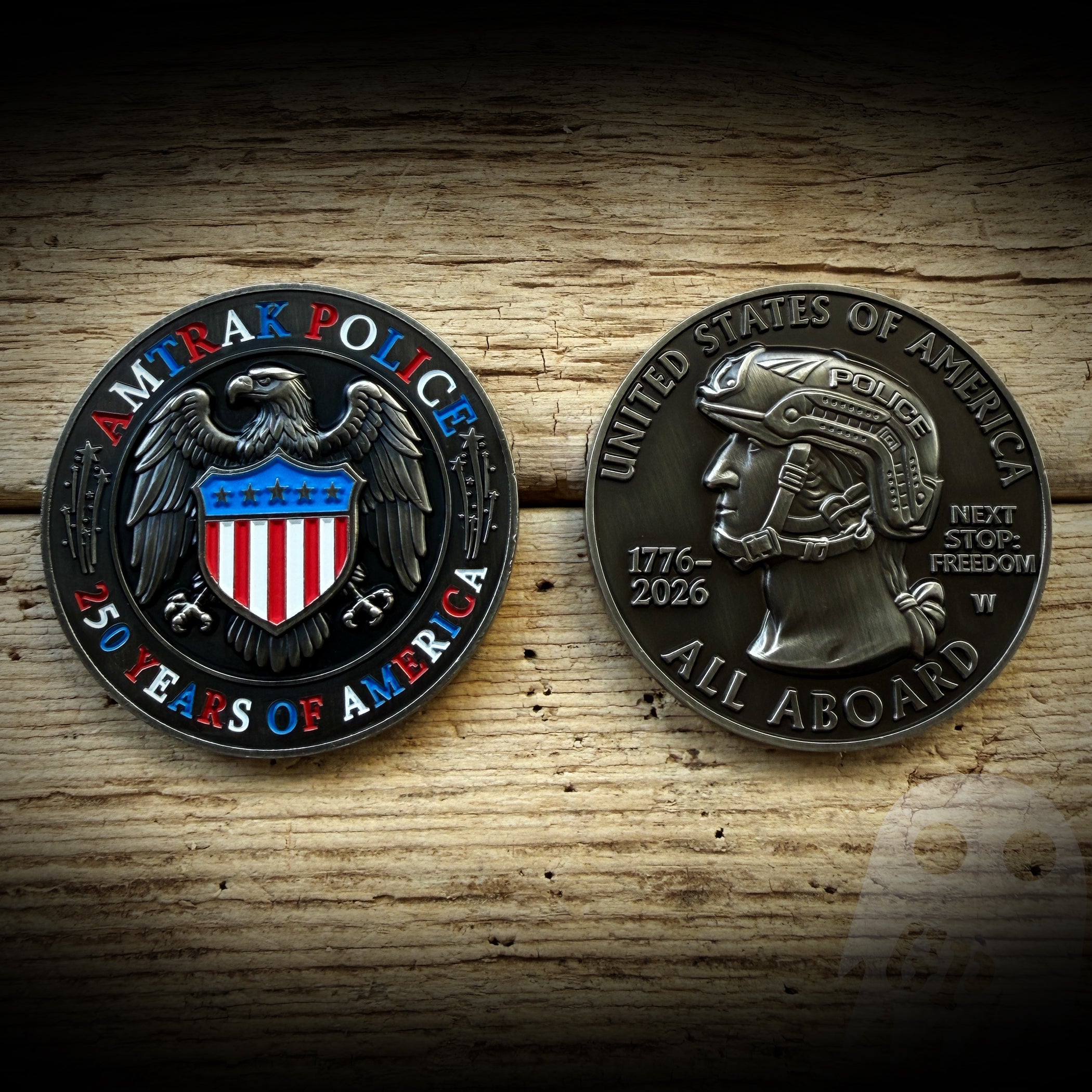 America 250 COIN - Amtrak PD Commemorative 250th Anniversary of America Coin