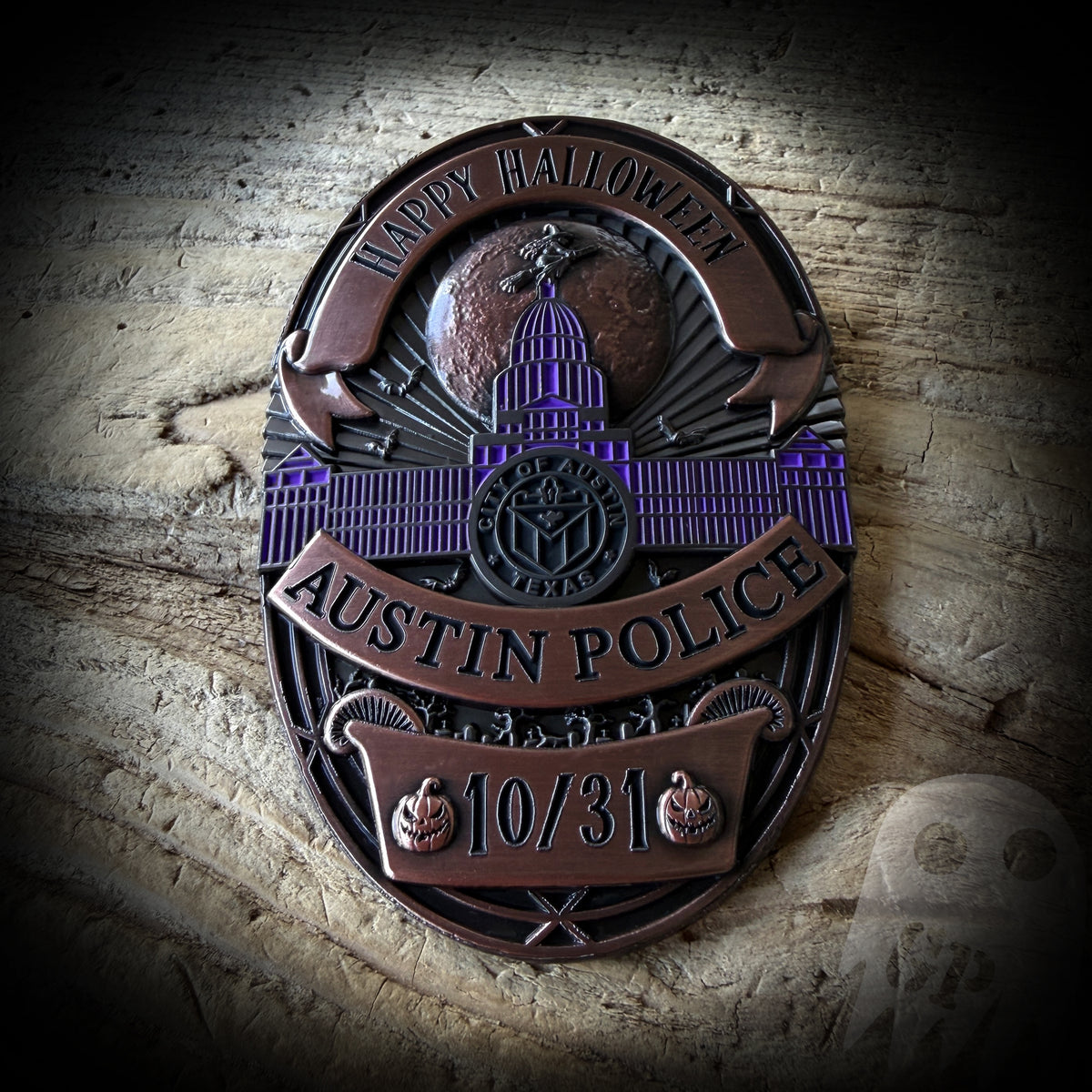 BADGE Halloween - Austin TX PD Halloween Badge