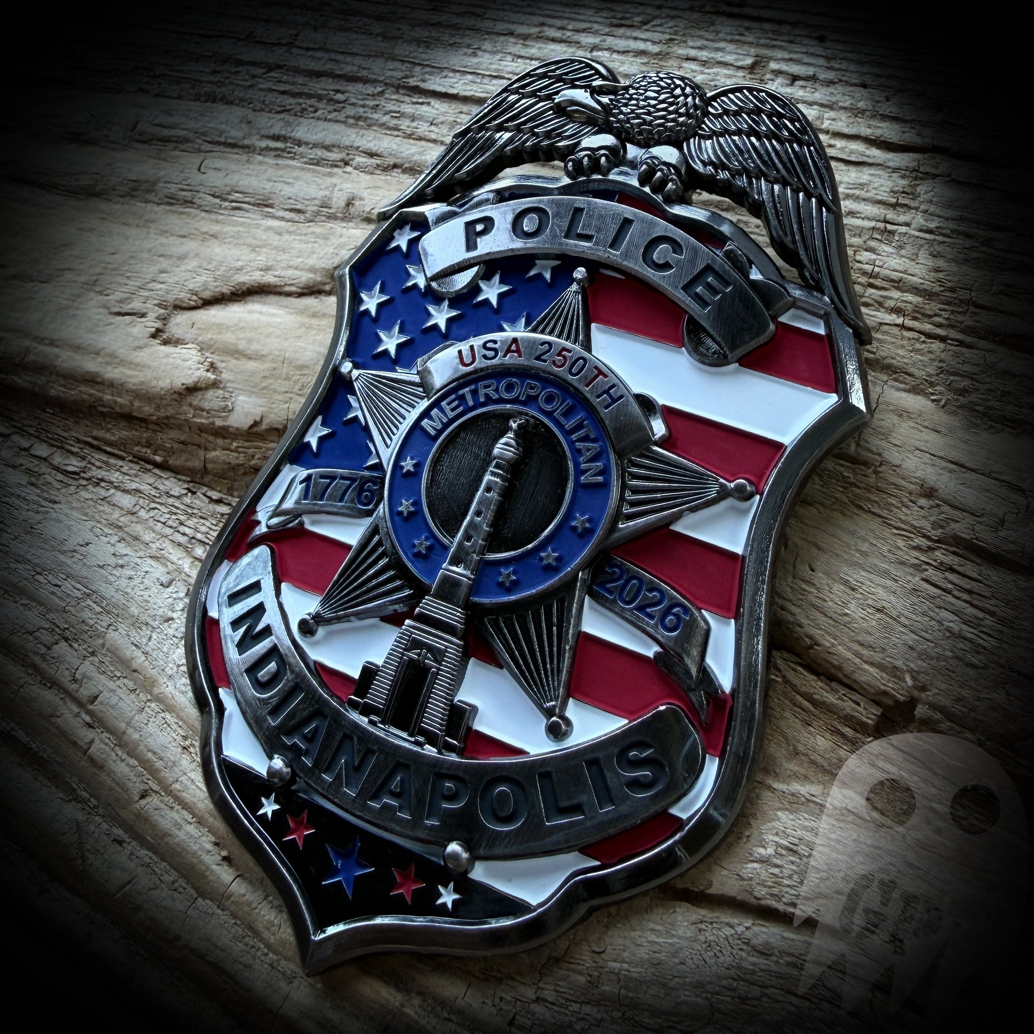 BADGE 250th America - Indianapolis Metro PD 250th Anniversary of America Badge