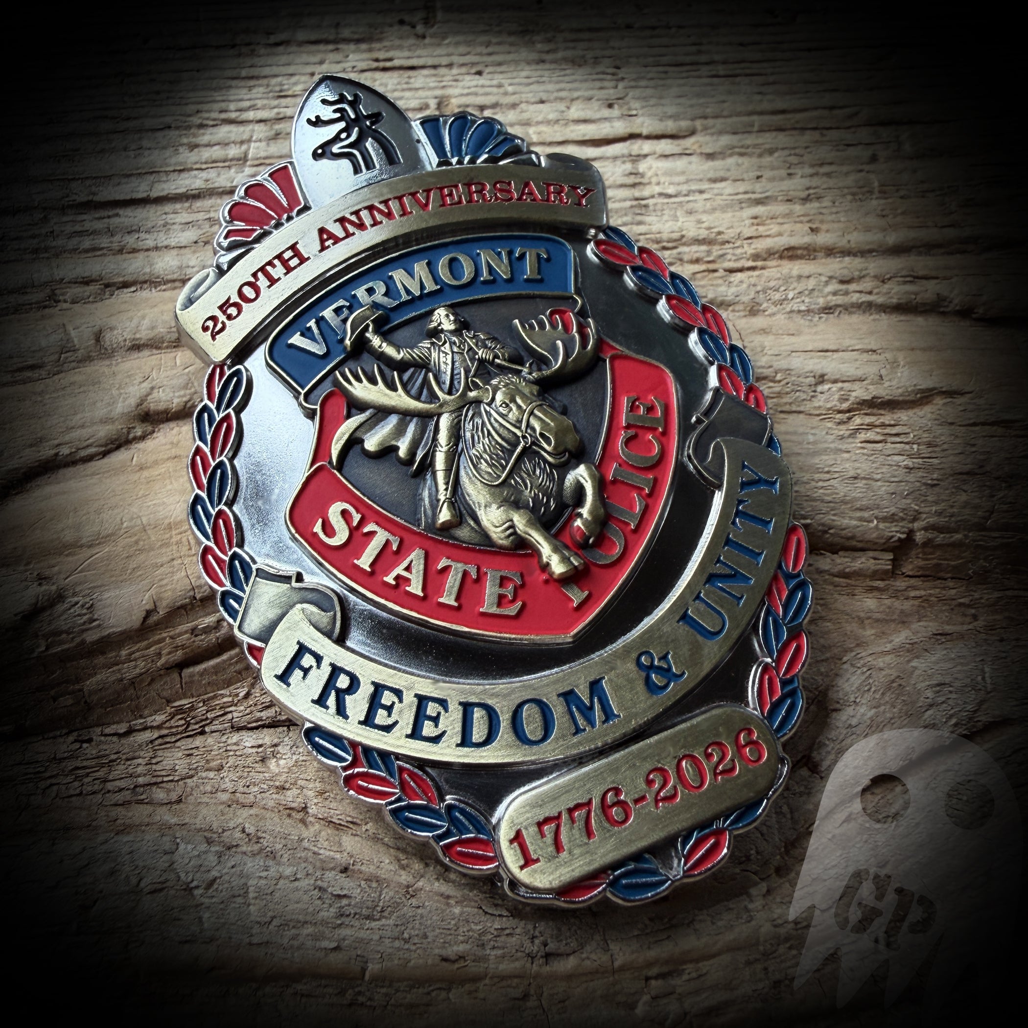 BADGE 250th America - Vermont State Police 250th Anniversary of America Badge