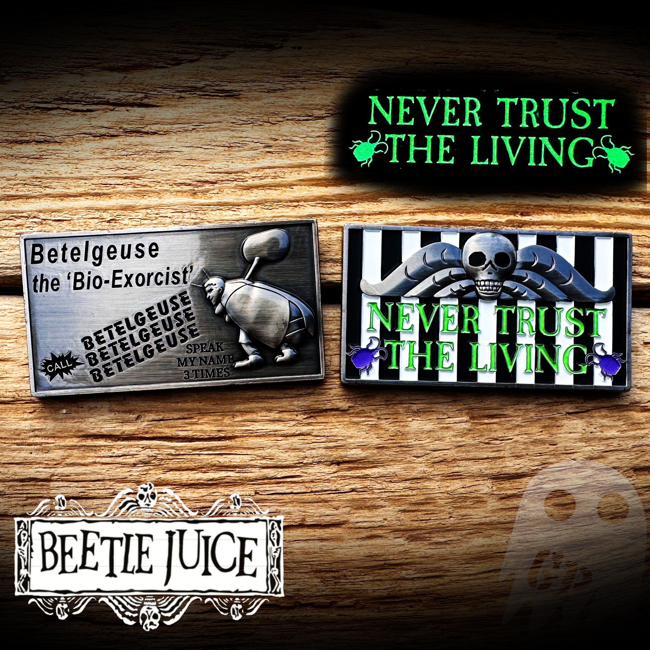 Betelgeuse Business Card Coin - Beetlejuice - Glows in the dark GHOST PATCH Betelgeuse Business Card Coin - Beetlejuice - Glows in the dark GHOST PATCH