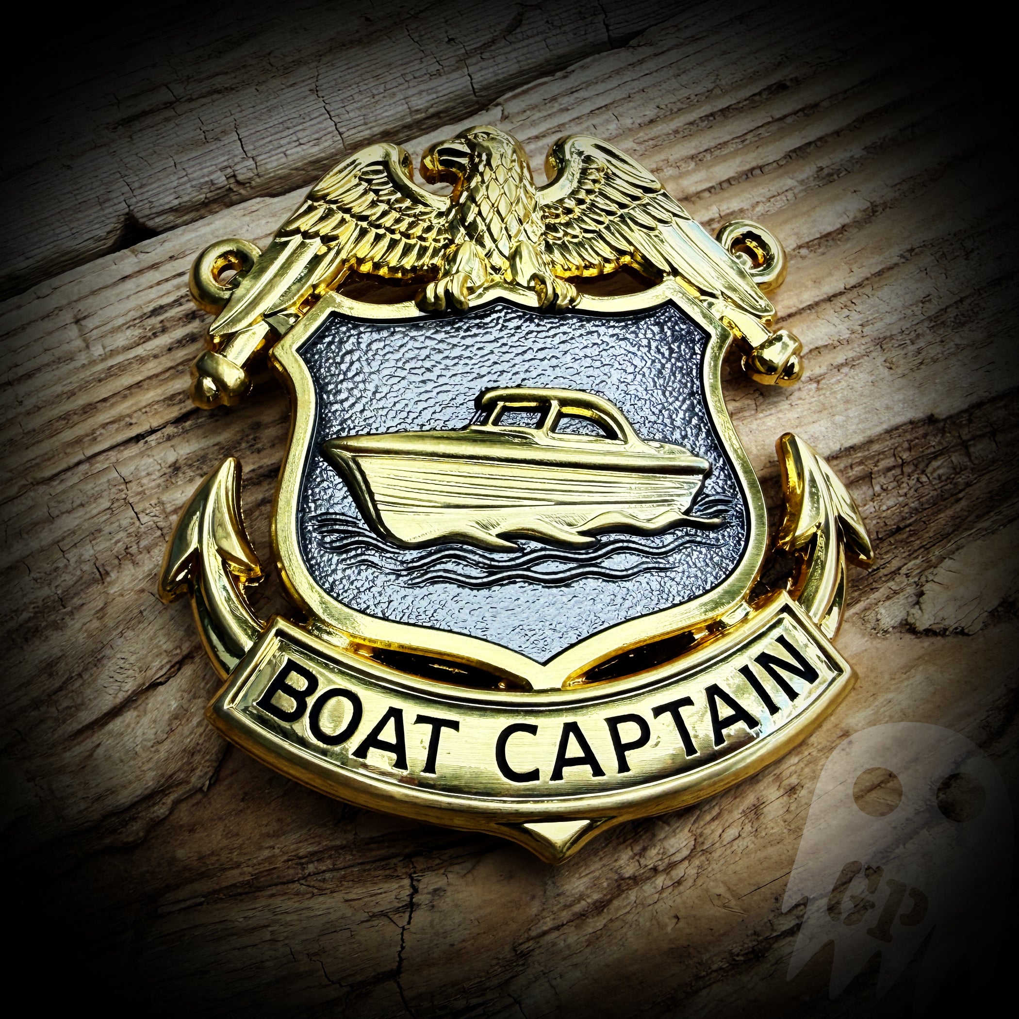 Boat Captain Metal Badge