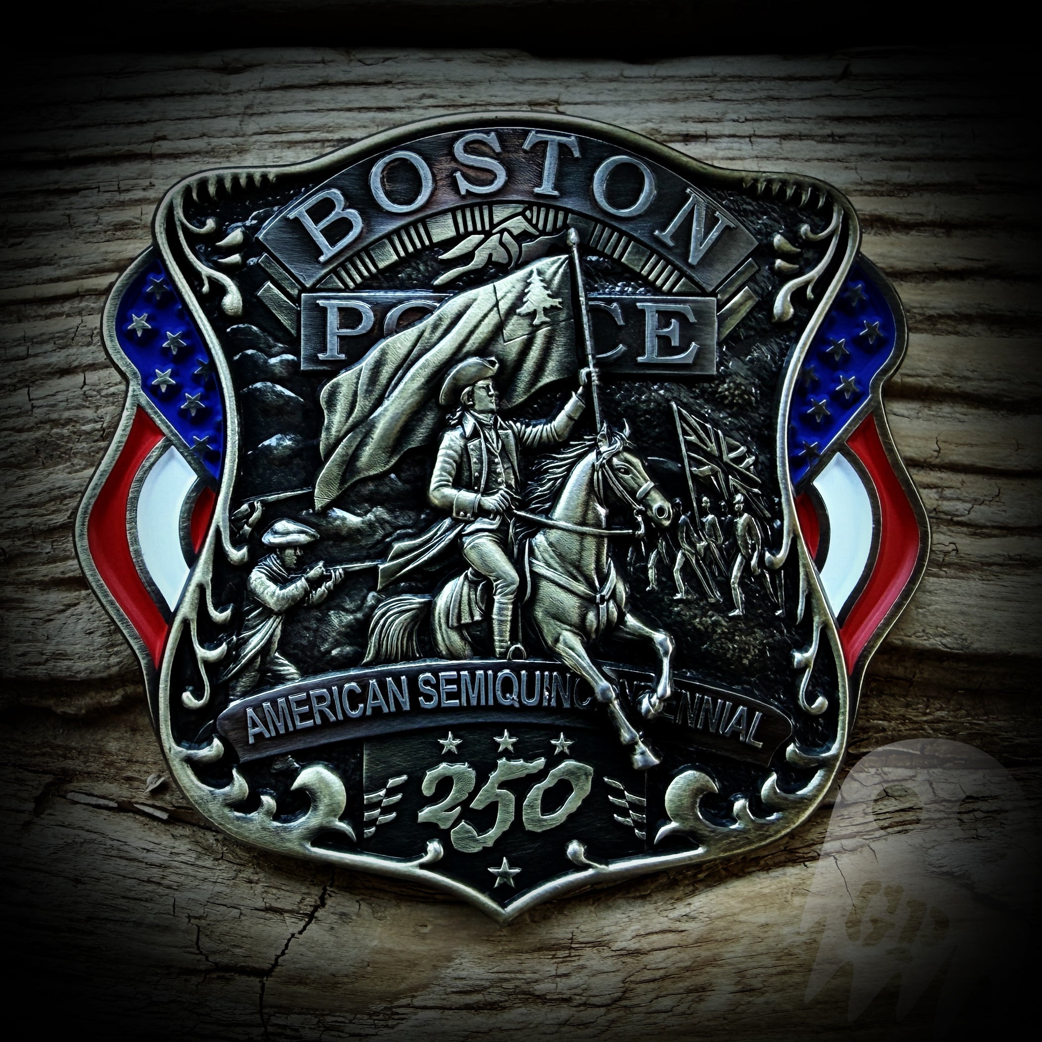 Badge 250th America - Boston, MA PD Commemorative 250th Anniversary of America Badge
