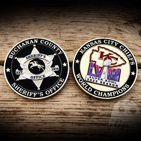 BUCHANAN CHIEFS - Buchanan County, MO Sheriff's Office Chief's Super Bowl Coin