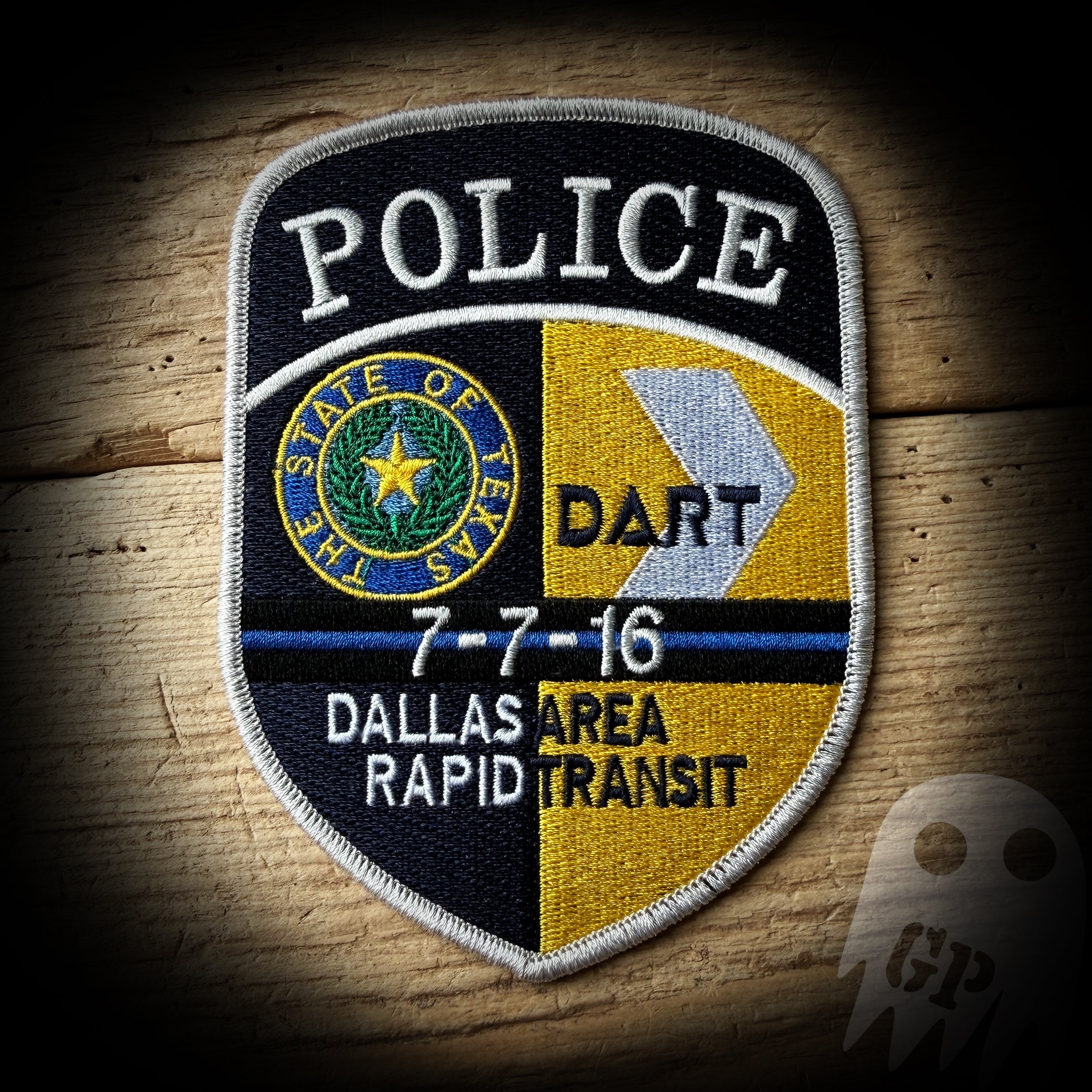 Memorial Patch - Dallas Area Metro Transit PD 7/7/16 10th Anniversary Patch