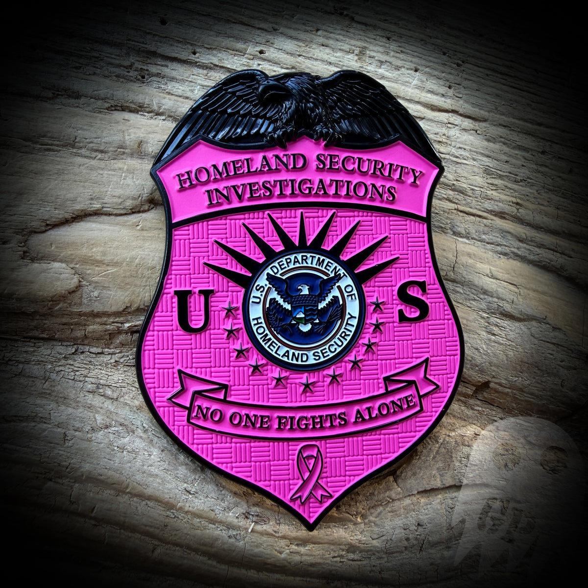 HSI Breast Cancer Awareness - US DHS HSI Breast Cancer Awareness Badge
