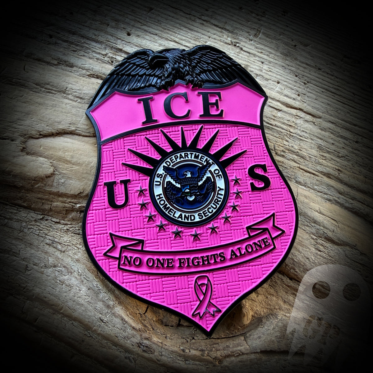 ICE Breast Cancer Awareness - US DHS ICE Breast Cancer Awareness Badge