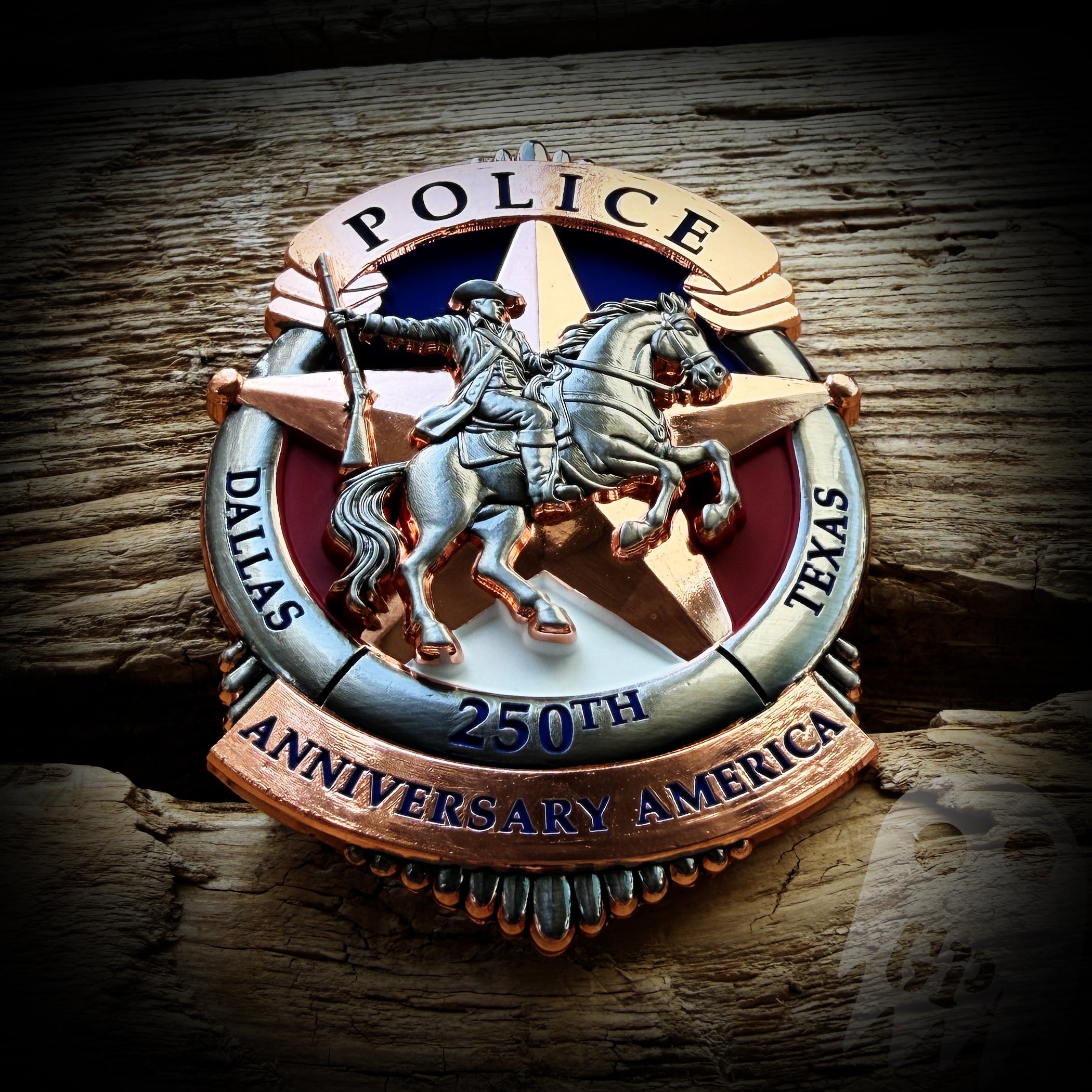 250th America BADGE - Dallas, TX Police 250th Anniversary of America Badge