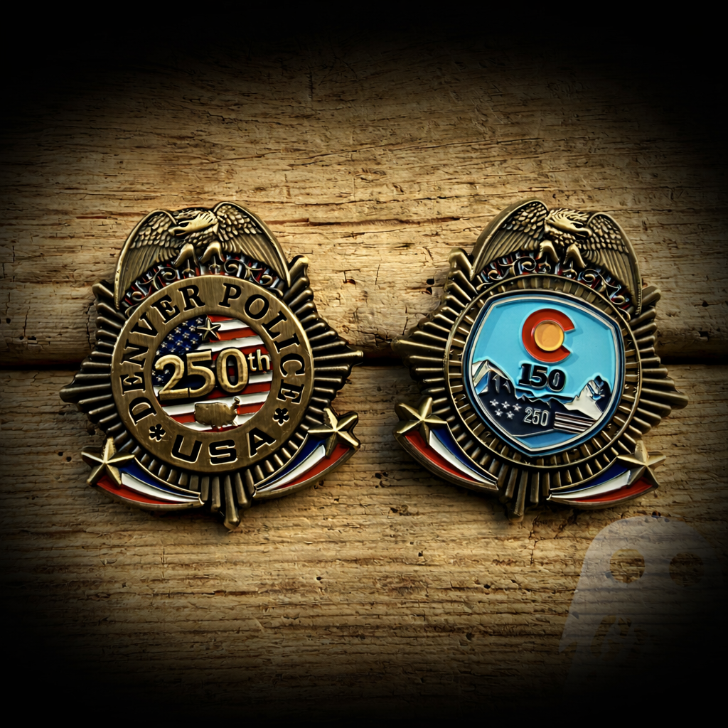 250th America COIN - Denver, CO PD Commemorative 250th Anniversary of America and 150th Anniversary of Colorado Coin