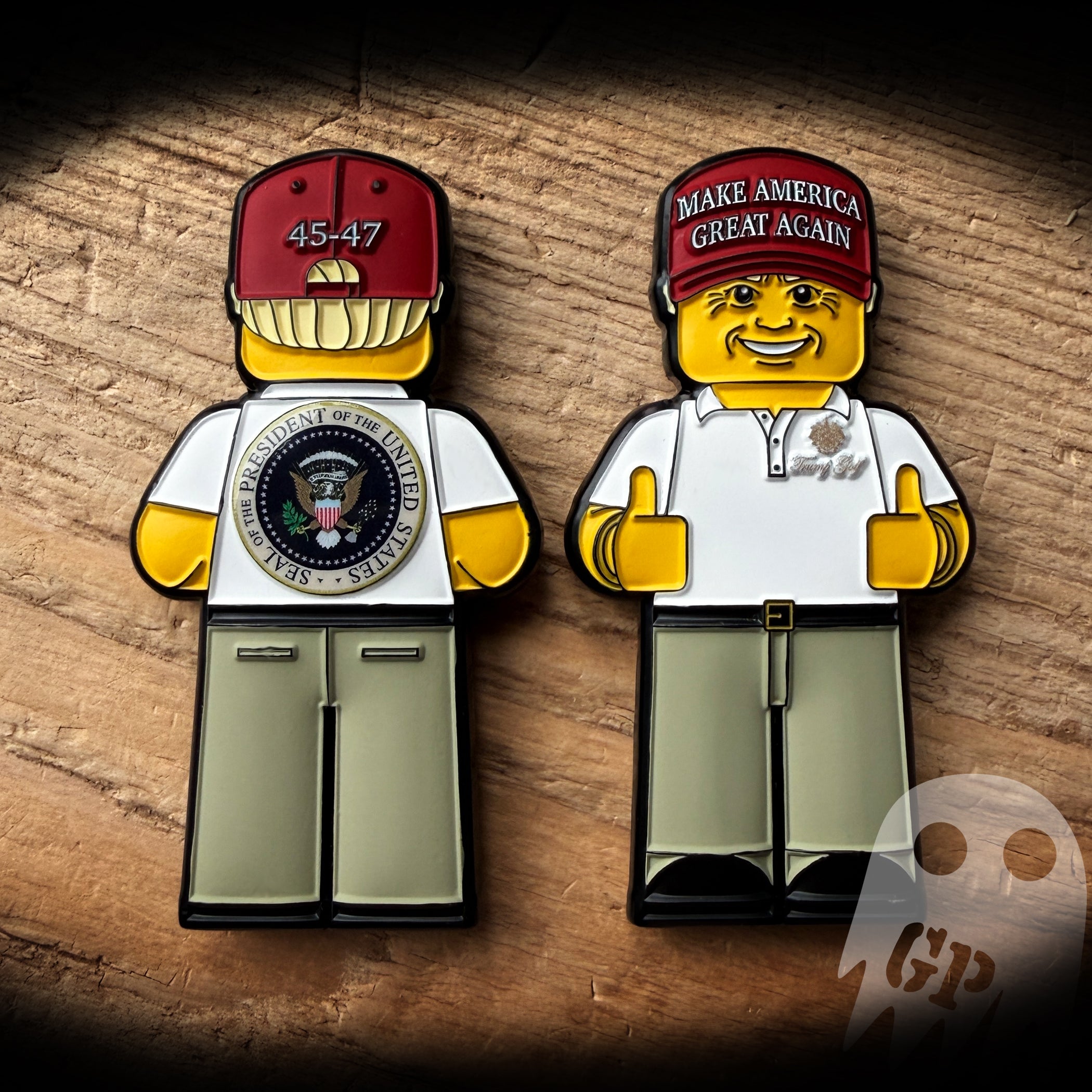Donald Trump Golfer Blocky Coin