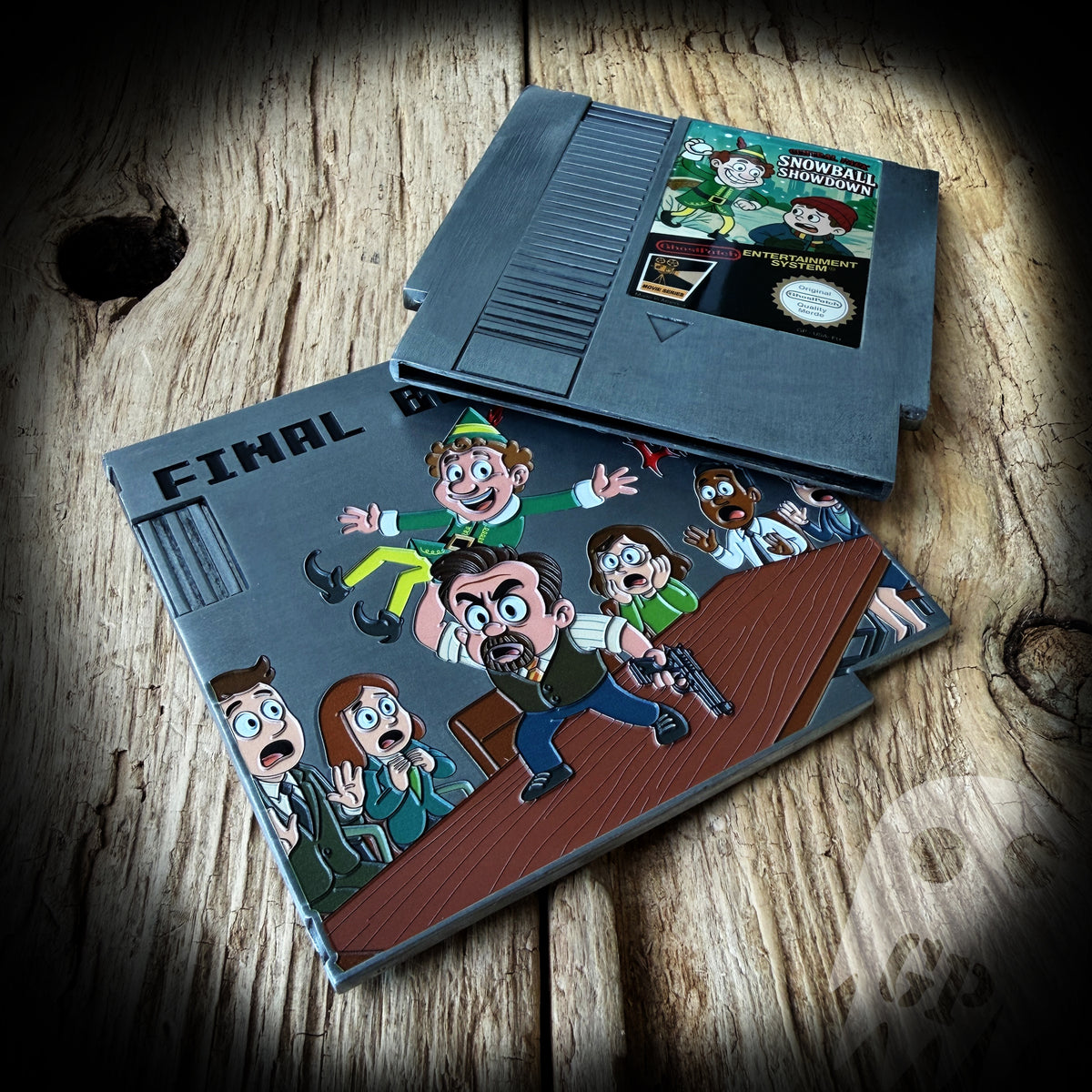 NES Coin - Snowball Showdown - Angry ELF Christmas NES Game Coin