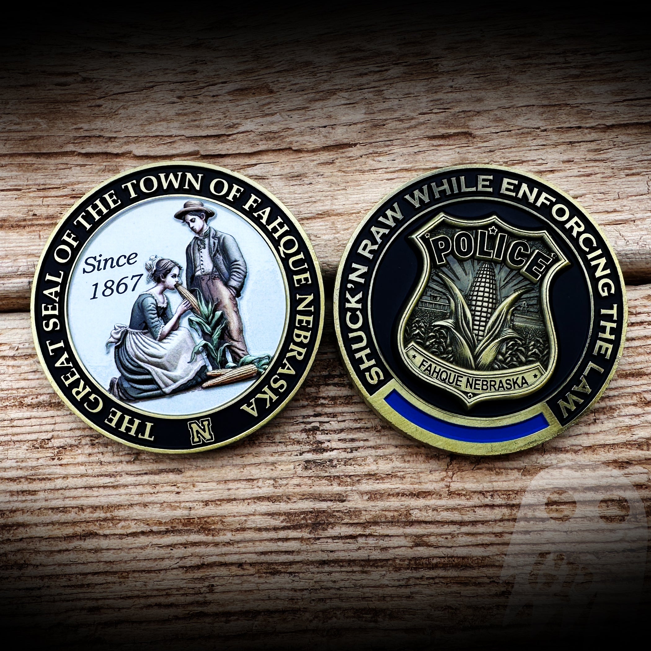 COIN - Fahque, NEBRASKA Police Department Challenge Coin