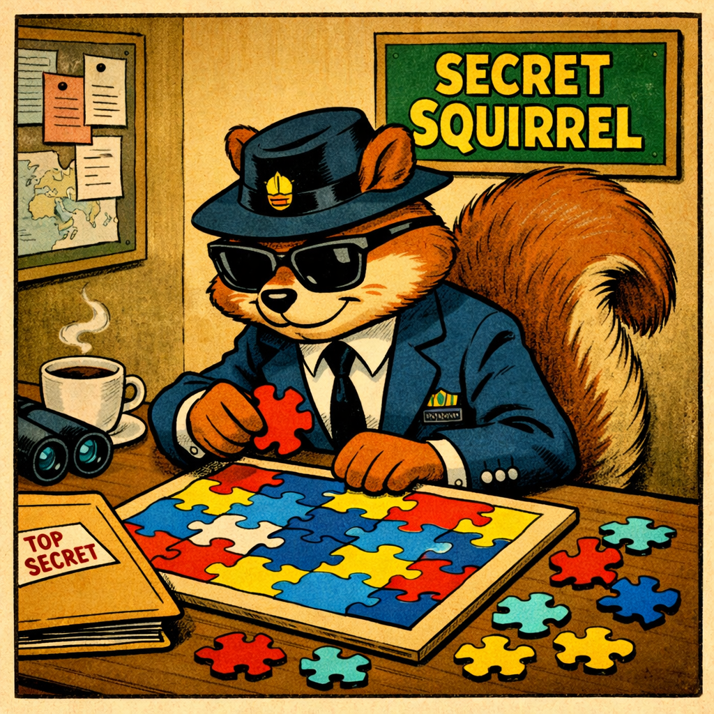2026 Autism - Federal Agency Police Department SECRET SQUIRREL Autism Patch (NOT PHOTO SHOWN)