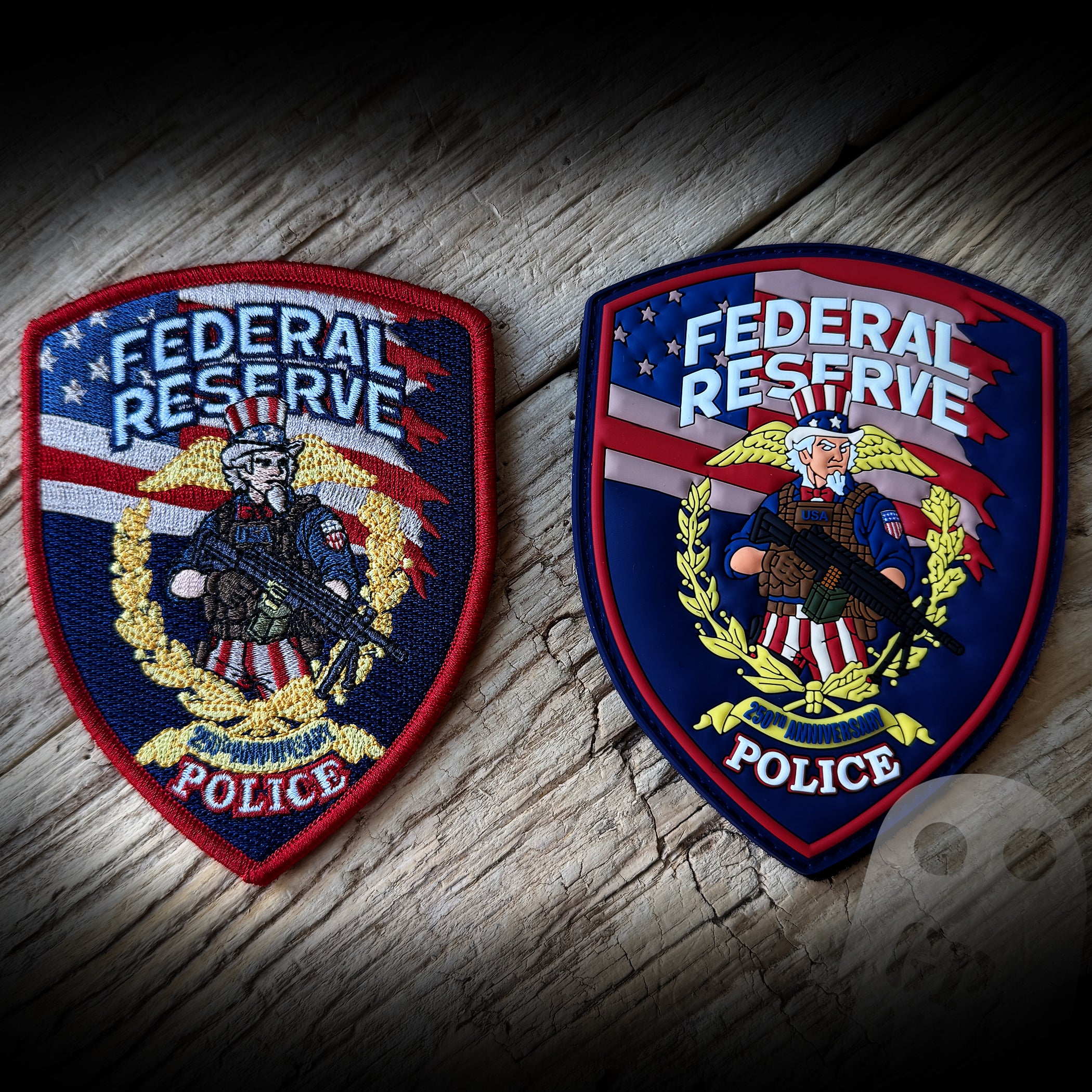 250th America - Federal Reserve Police Department 250th Anniversary of America Patch and PVC