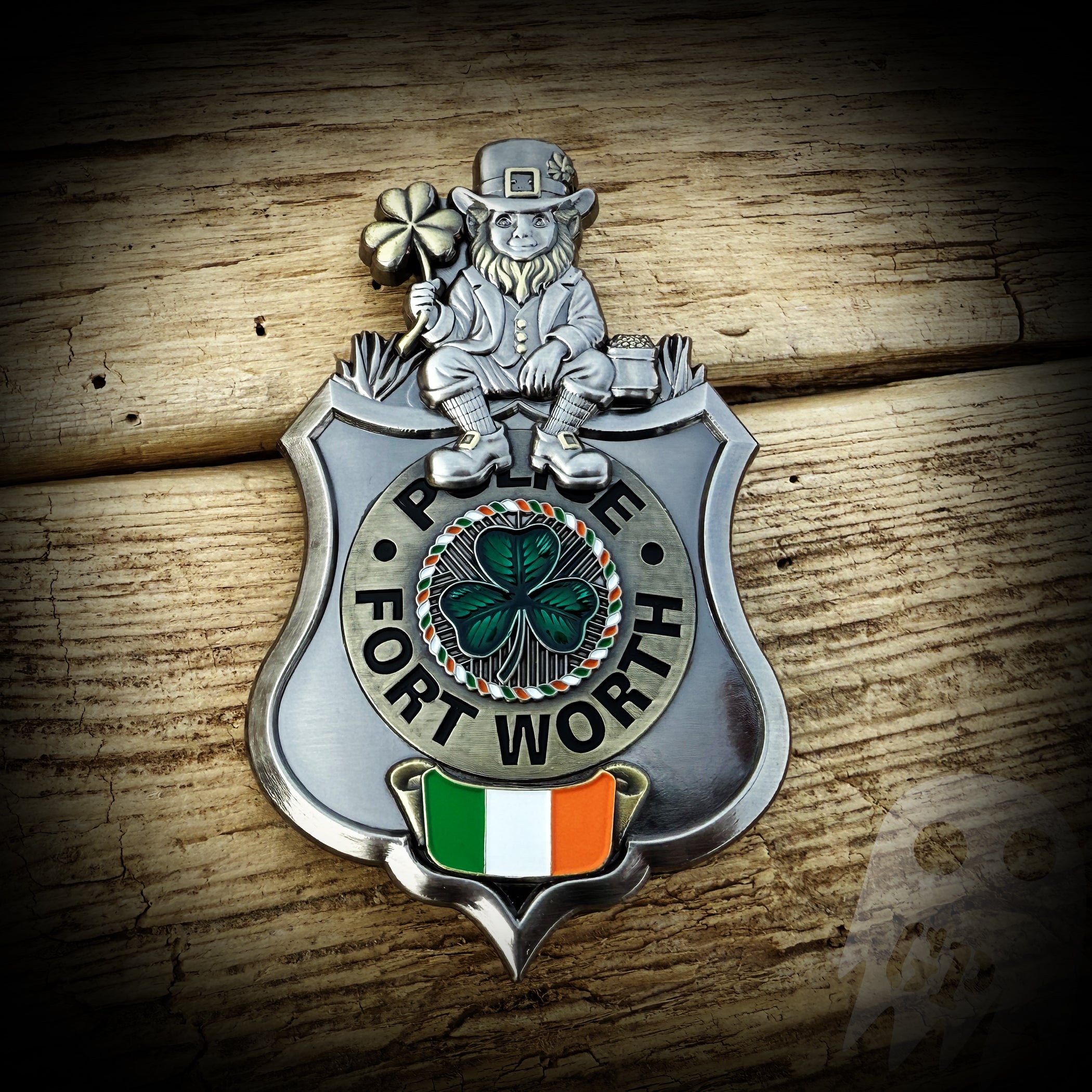 Badge 2025 Irish - Fort Worth, TX PD 2025 Irish Metal Badge