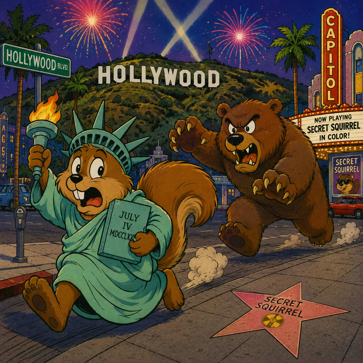 250th America - Big California Law Enforcement Agency 250th Anniversary of America SECRET SQUIRREL Patch (NOT PHOTO SHOWN)