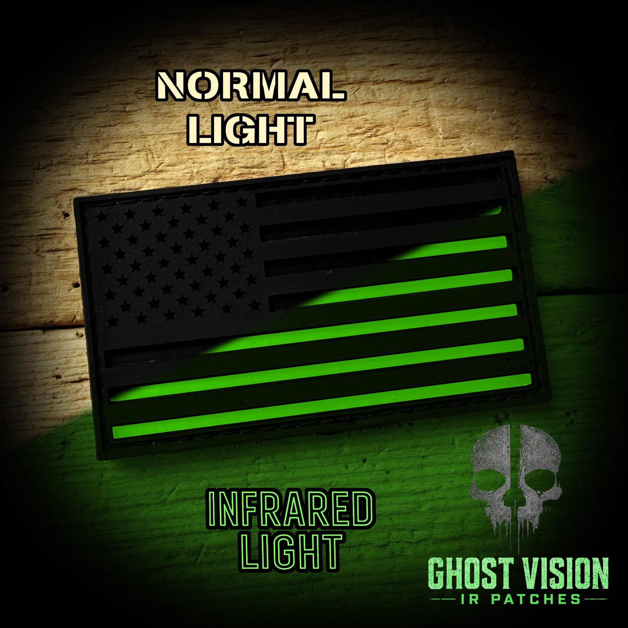 Ghost Vision IR - American Flag Infrared Reflective PVC