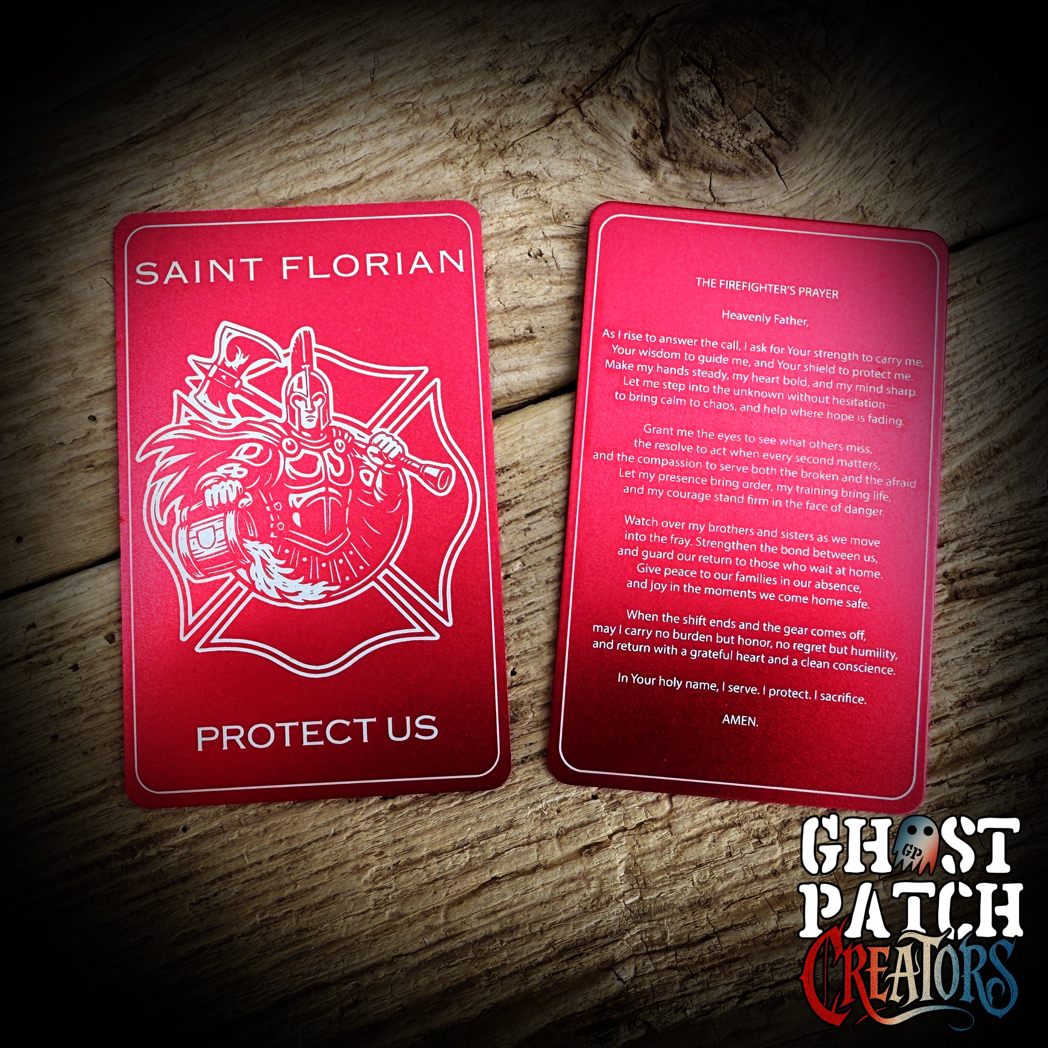 Fire - Aluminum St. Florian Prayer Card