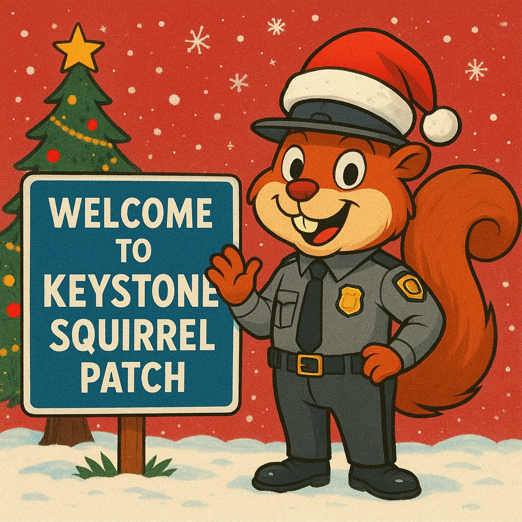 Keystone PATCH - 2025 Christmas KEYSTONE SQUIRREL Patch (NOT PHOTO SHOWN)