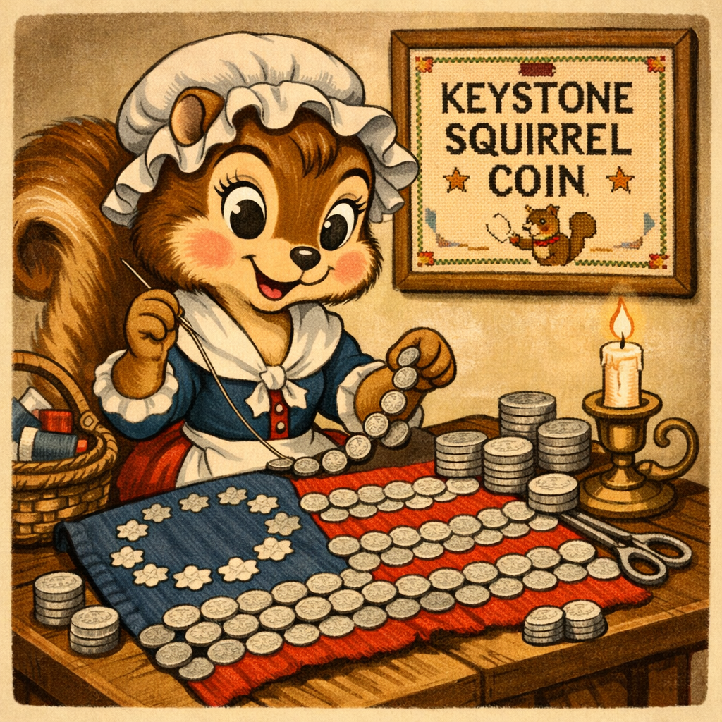 COIN Keystone 250th America - KEYSTONE SQUIRREL 250th Anniversary of America Coin (NOT PHOTO SHOWN)