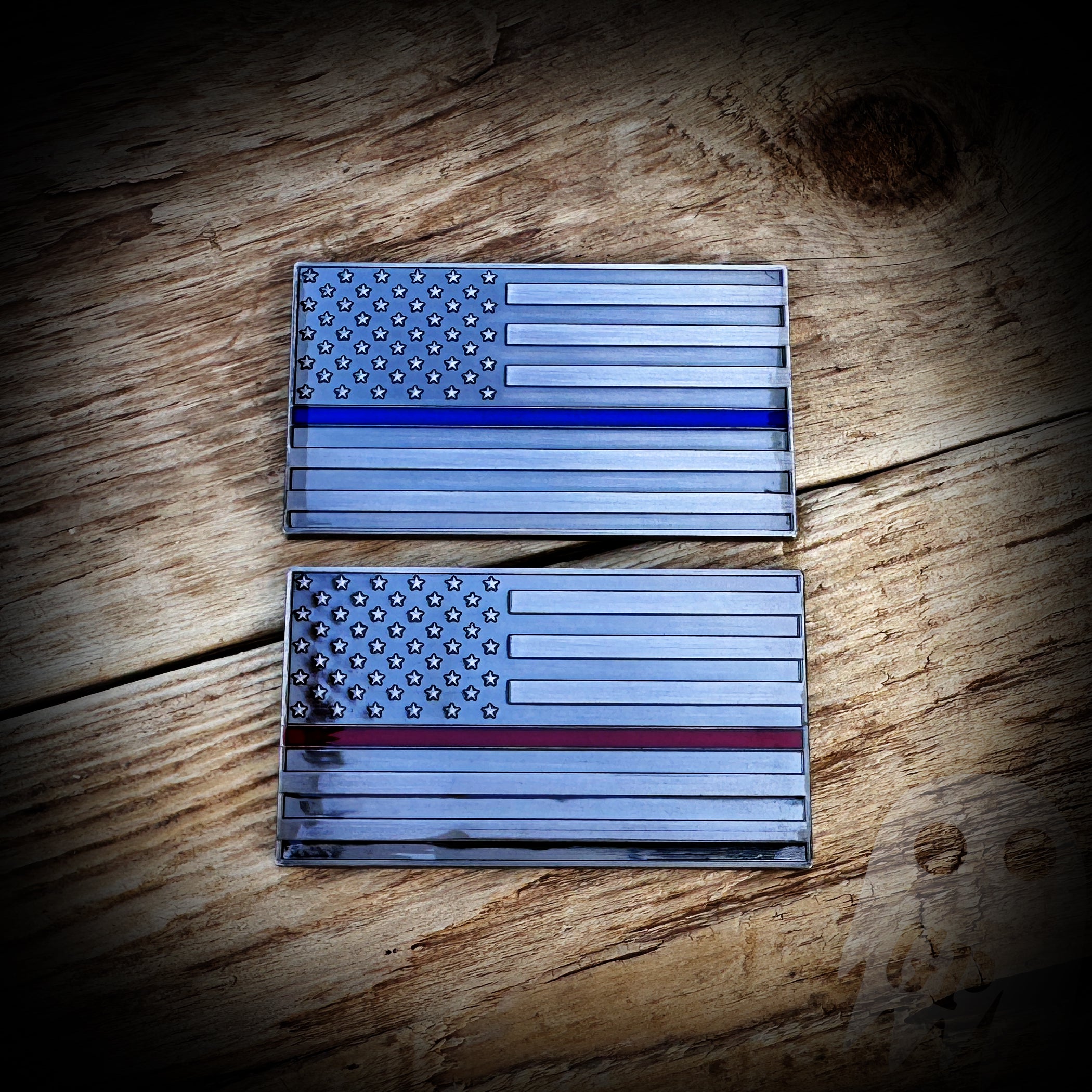 AUTO BADGE - Thin Line American Flag