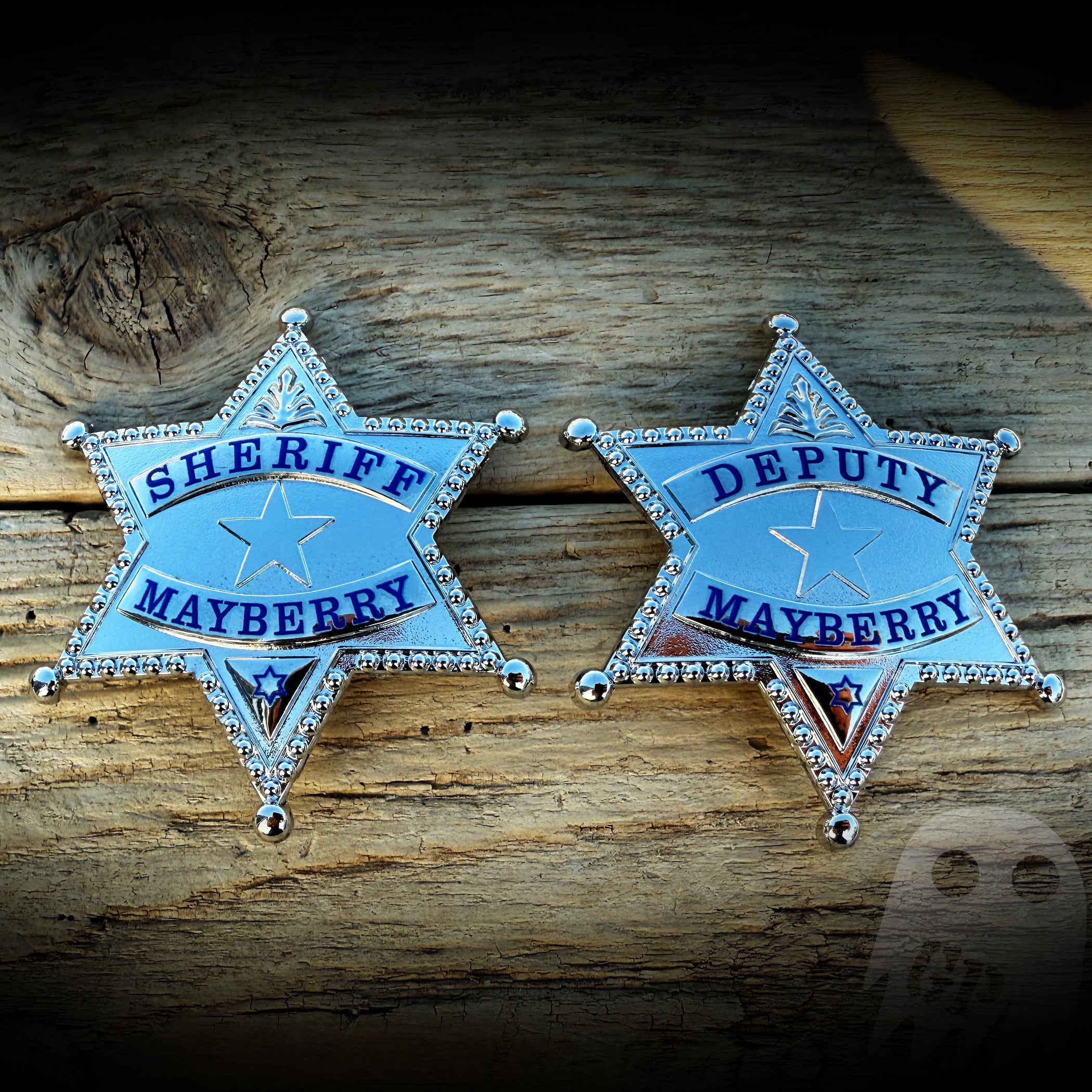 METAL - Mayberry Sheriff AND Deputy - Andy Griffith Show - TWO Metal Badges (You get BOTH).