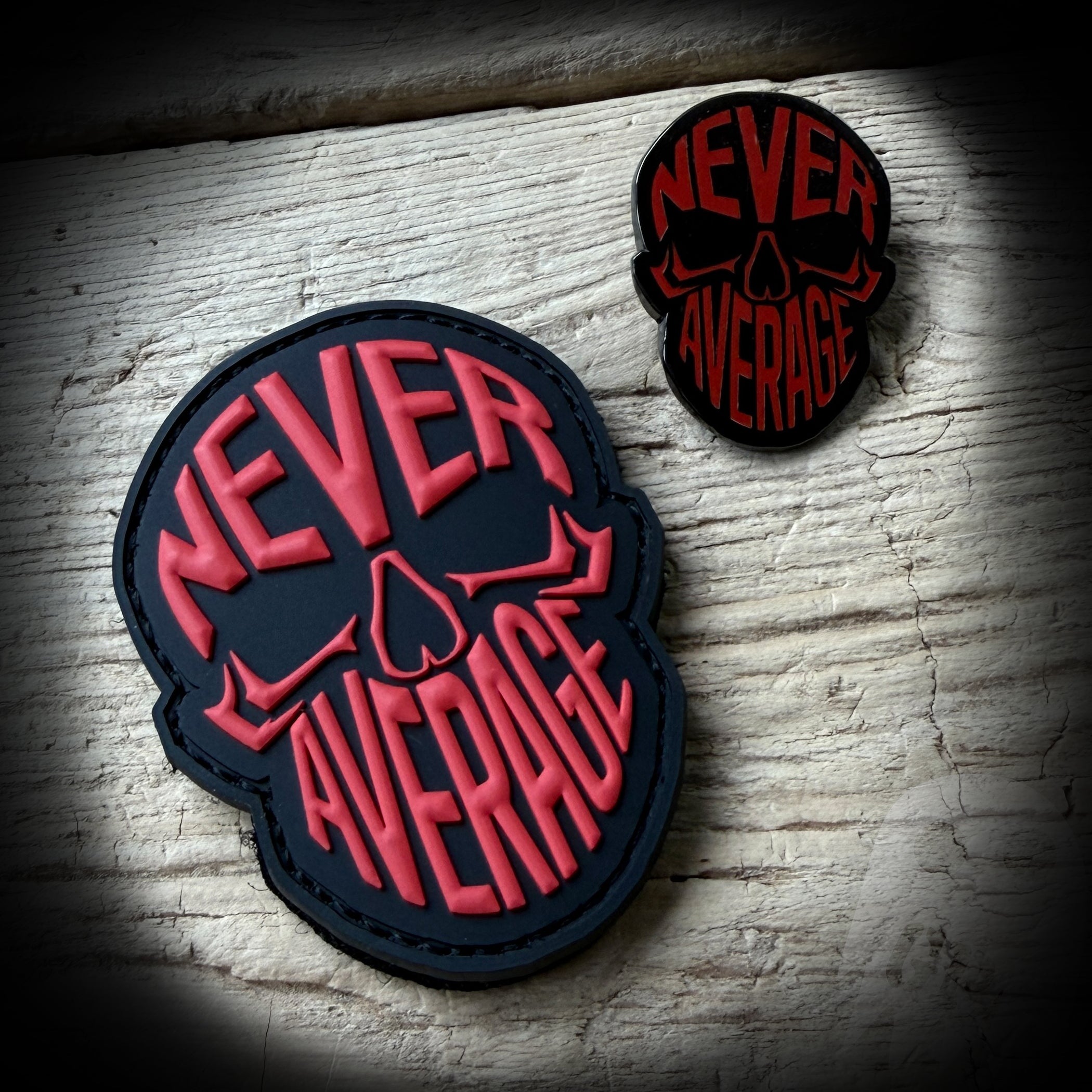 Never Average - PVC and Pin