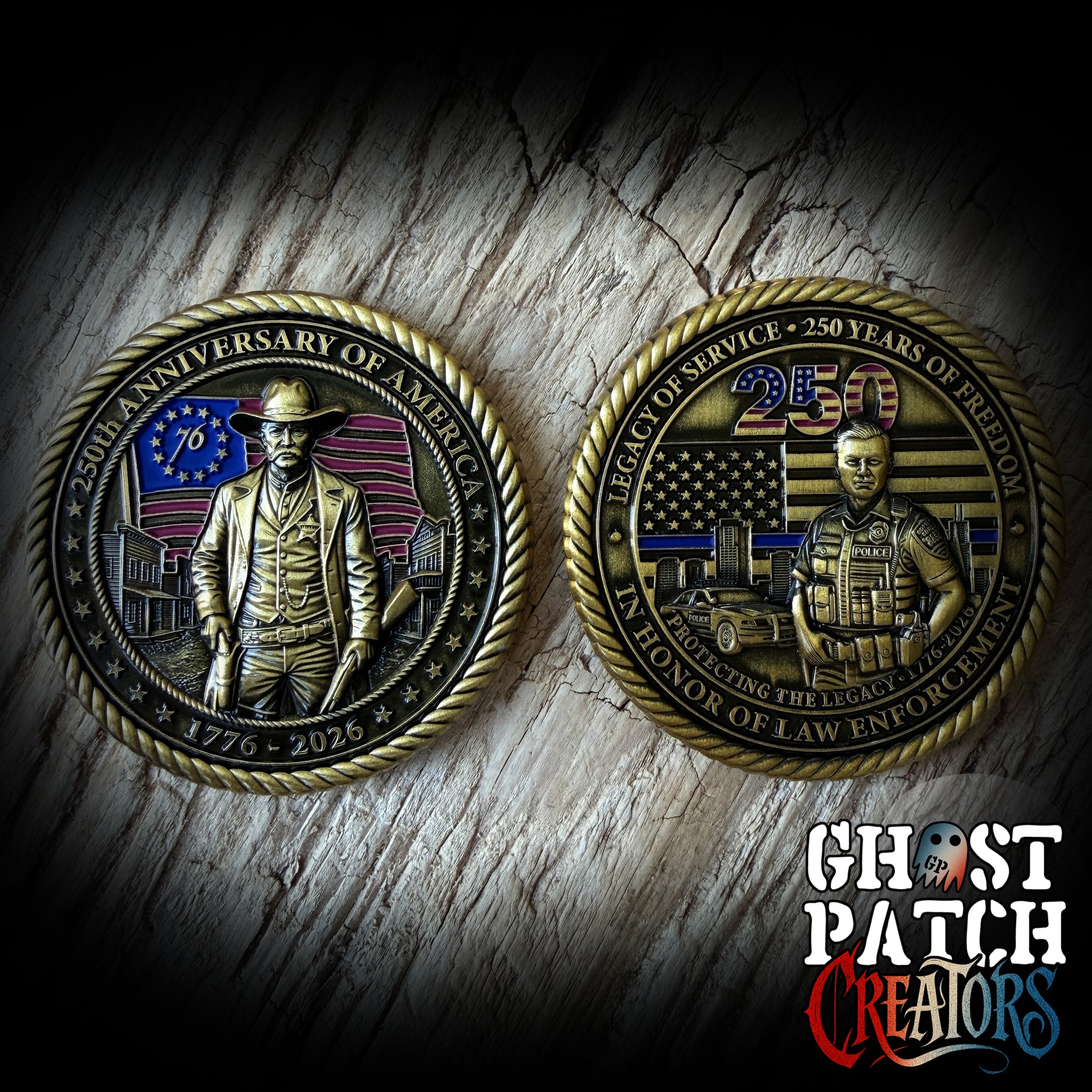 History of Police 250th Anniversary of America Coin - PMPM