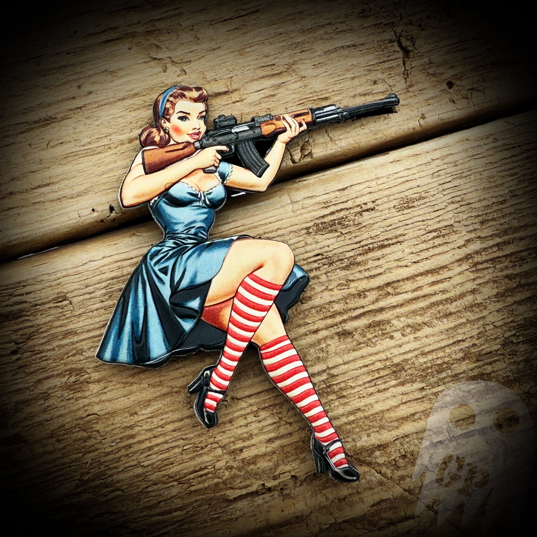 6 Pin Up Girl XGP - Blue Dress Rifle GHOST PATCH 6 Pin Up Girl XGP - Blue Dress Rifle GHOST PATCH