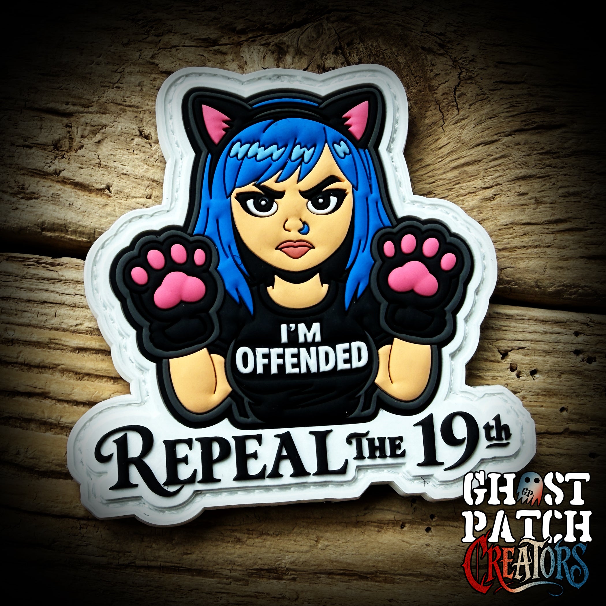 Offended - I'm Offended Blue Haired Cat Girl Repeal the 19th PVC - PMPM