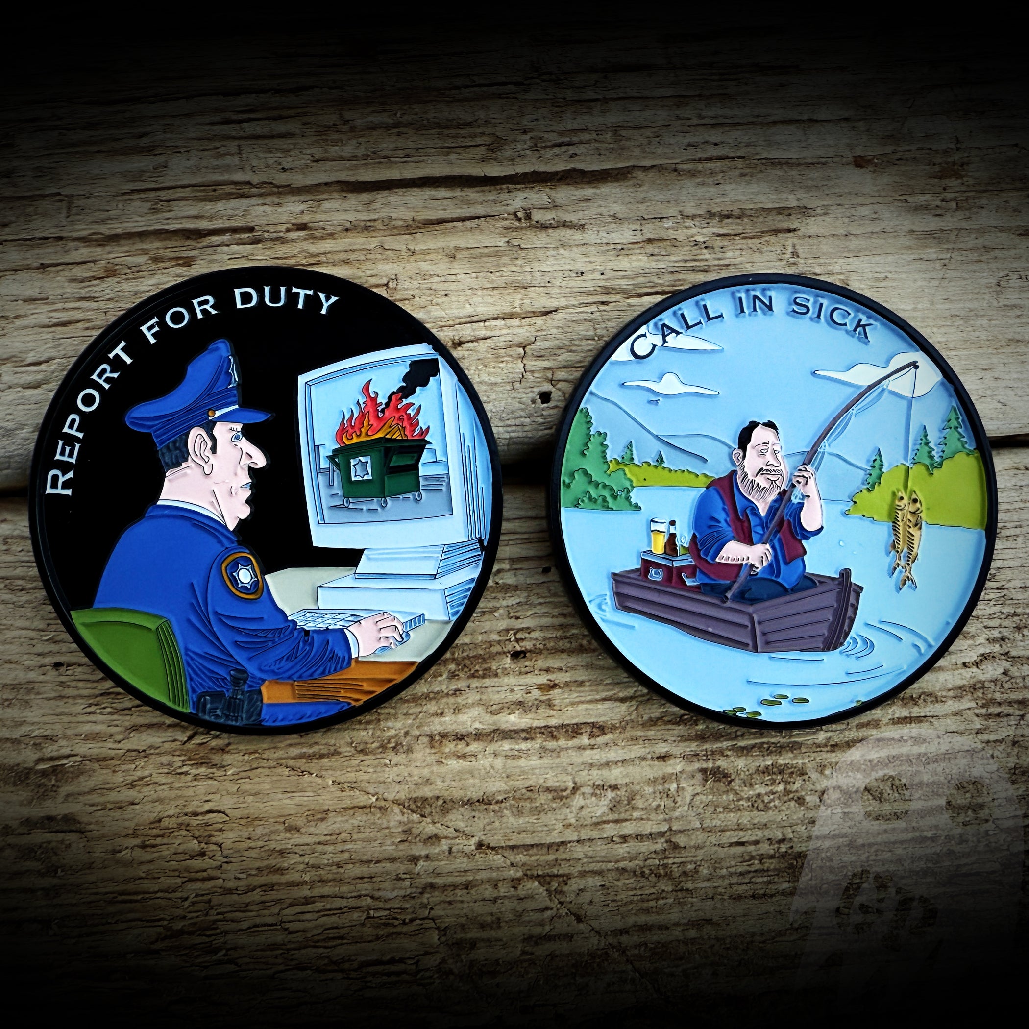 Report for Duty or Call in Sick coin - PMPM