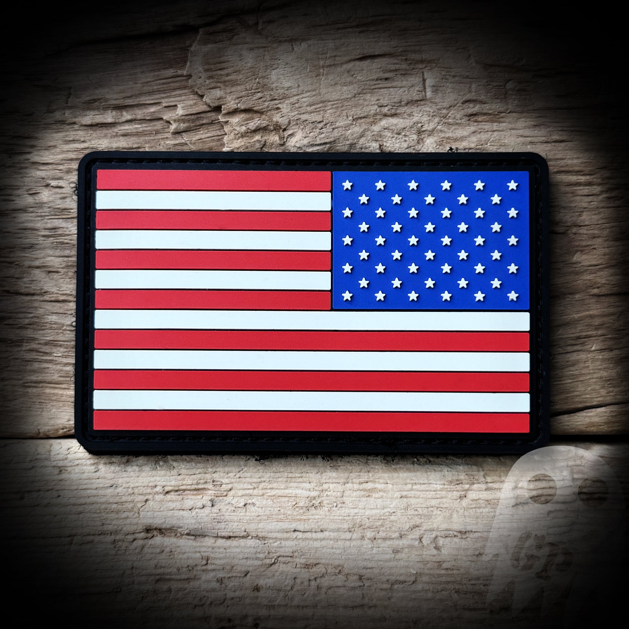 PVC - Reverse American Flag PVC - Velcro Backed