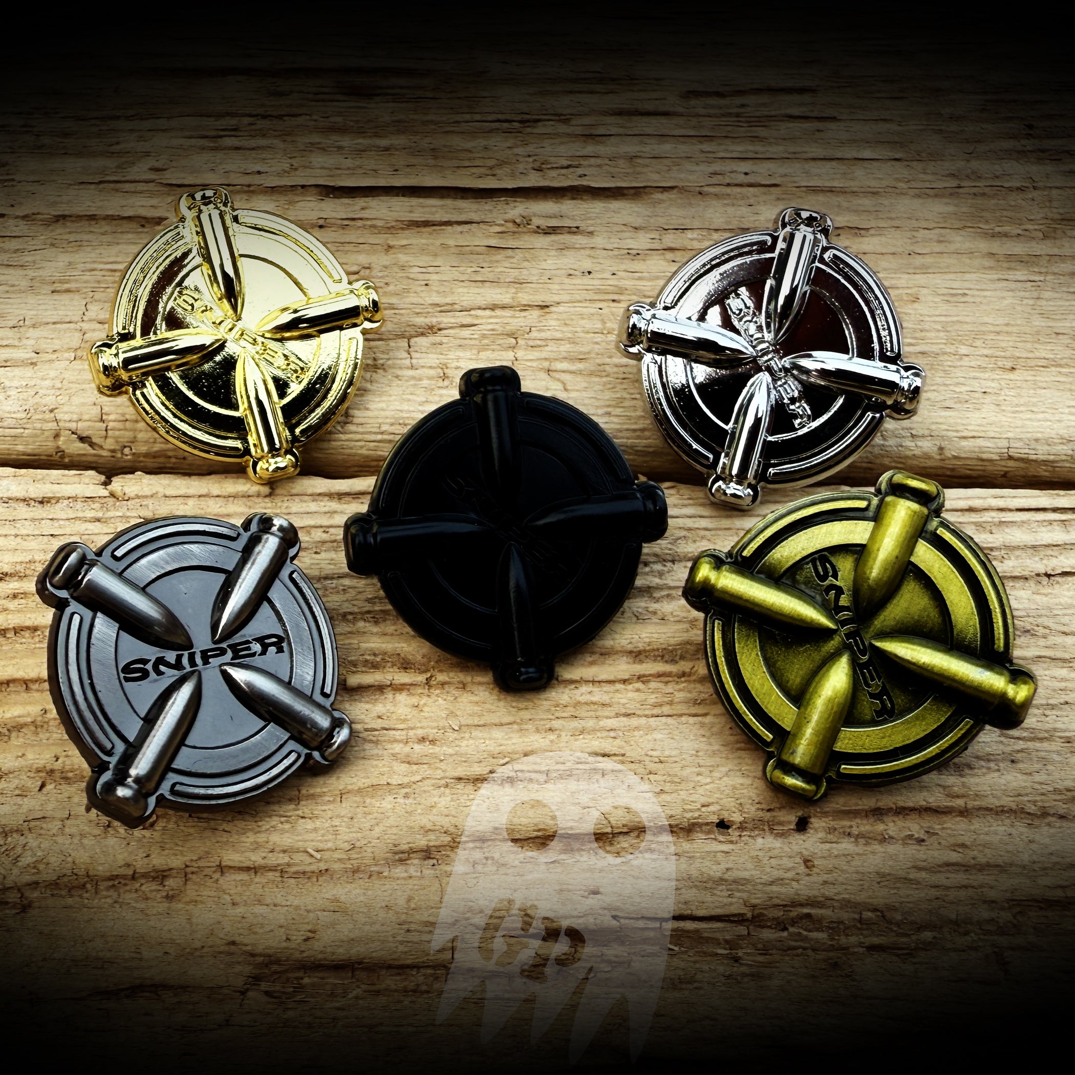 Crosshairs Sniper Insignia Pin - Bullet Crosshairs