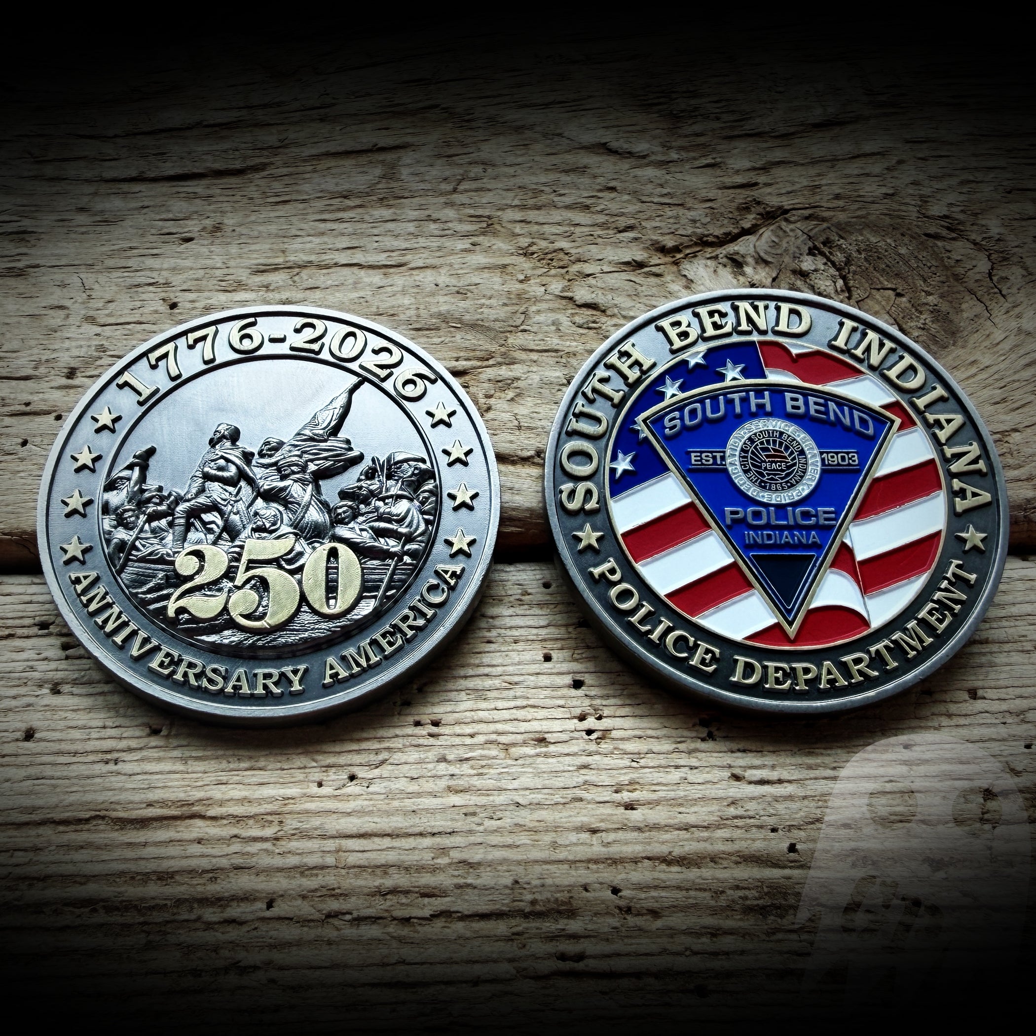 250th America COIN - South Bend, IN PD 250th Anniversary of America Coin