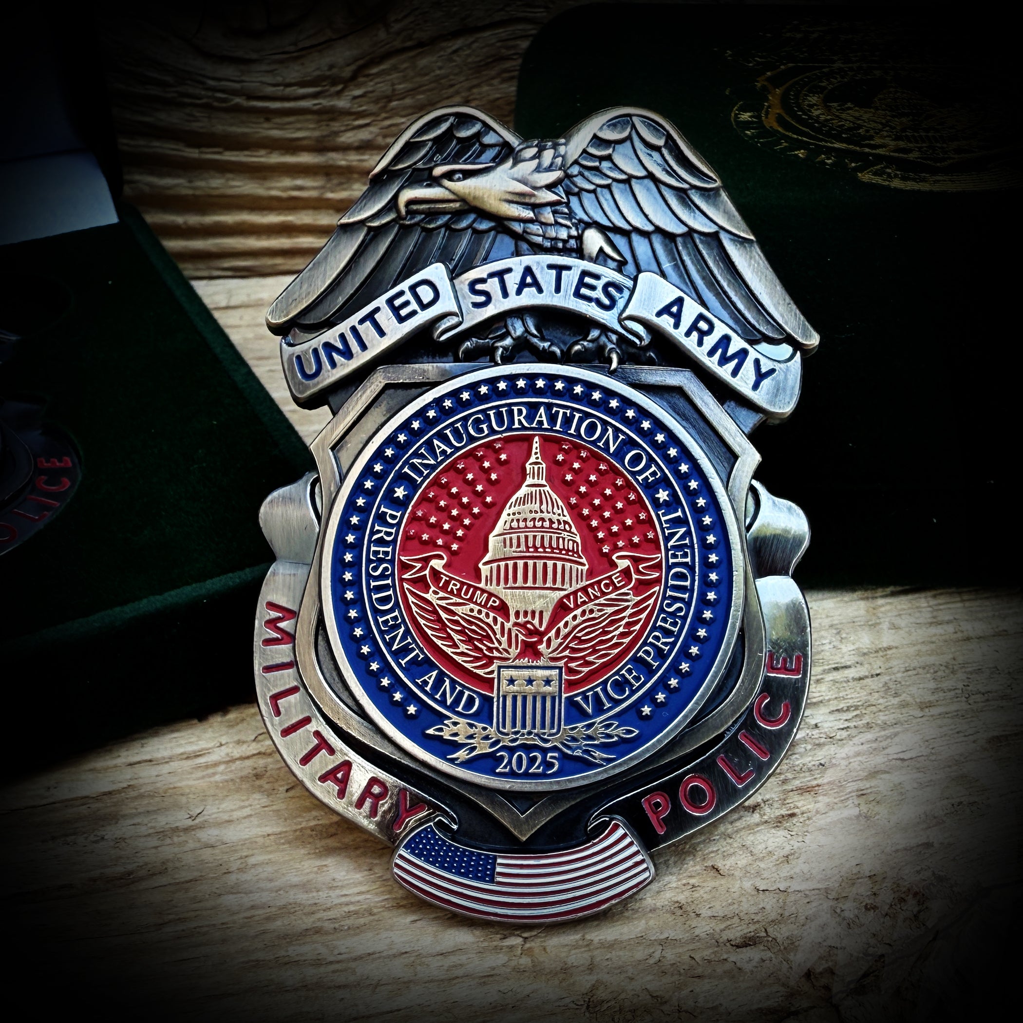 Inauguration Badge - US Army Military Police Commemorative 2025 Inauguration Metal Badge