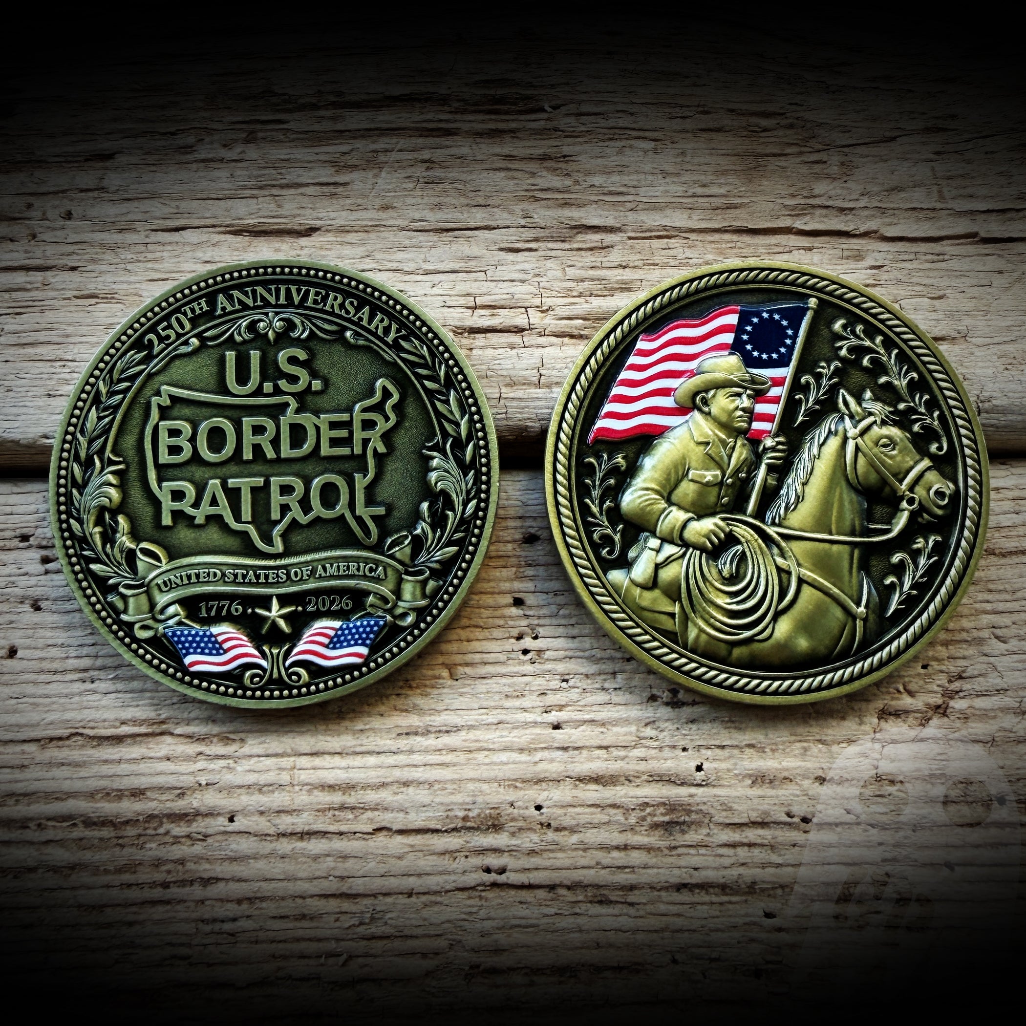 America 250 COIN - US Border Patrol Commemorative 250th Anniversary of America Coin