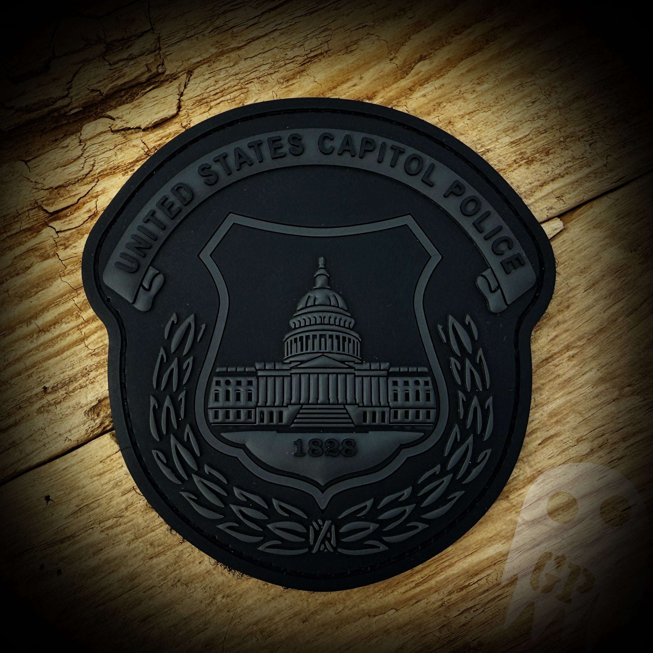 Subdued Blk/Gry PVC - US Capitol Police Subdued PVC Patch