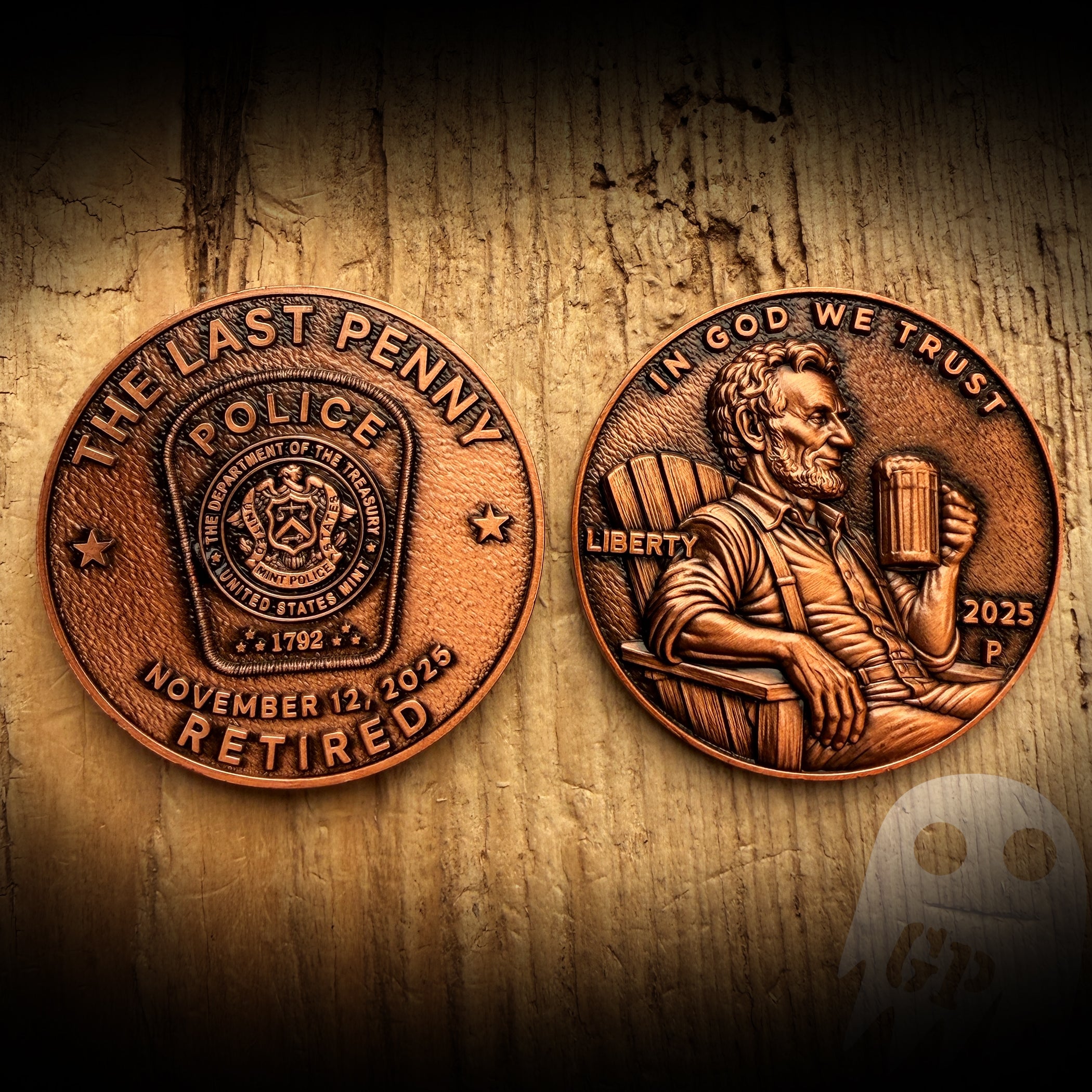 Penny Retirement - US Mint Police 2025 The Last Penny Coin