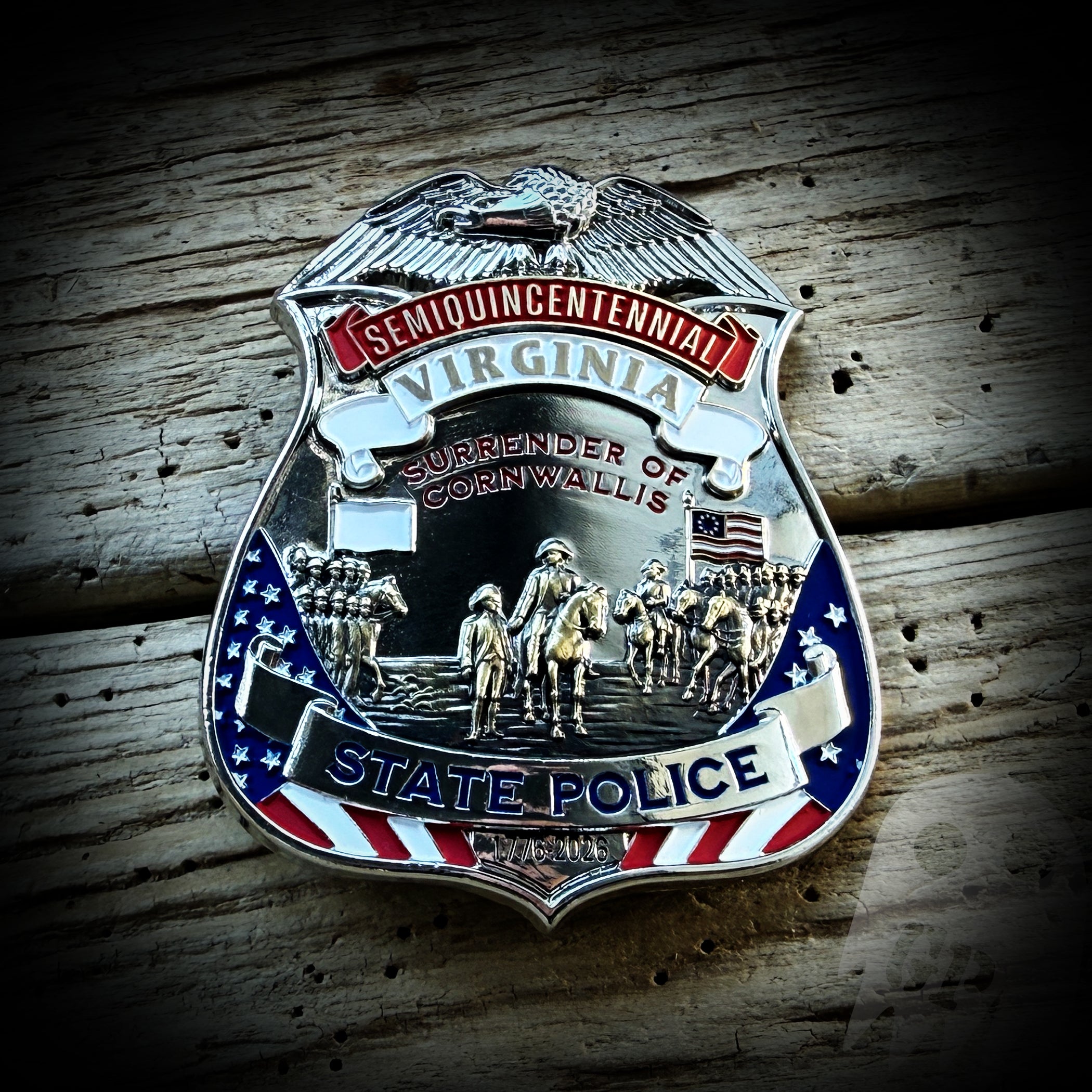 Badge America 250 - Virginia State Police Commemorative 250th Anniversary of America Badge