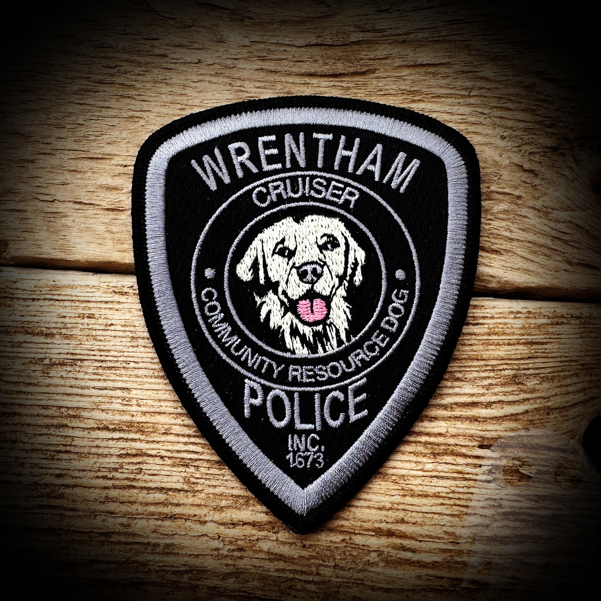 Wrentham, MA PD Community Resource Dog Patch Authentic GHOST PATCH