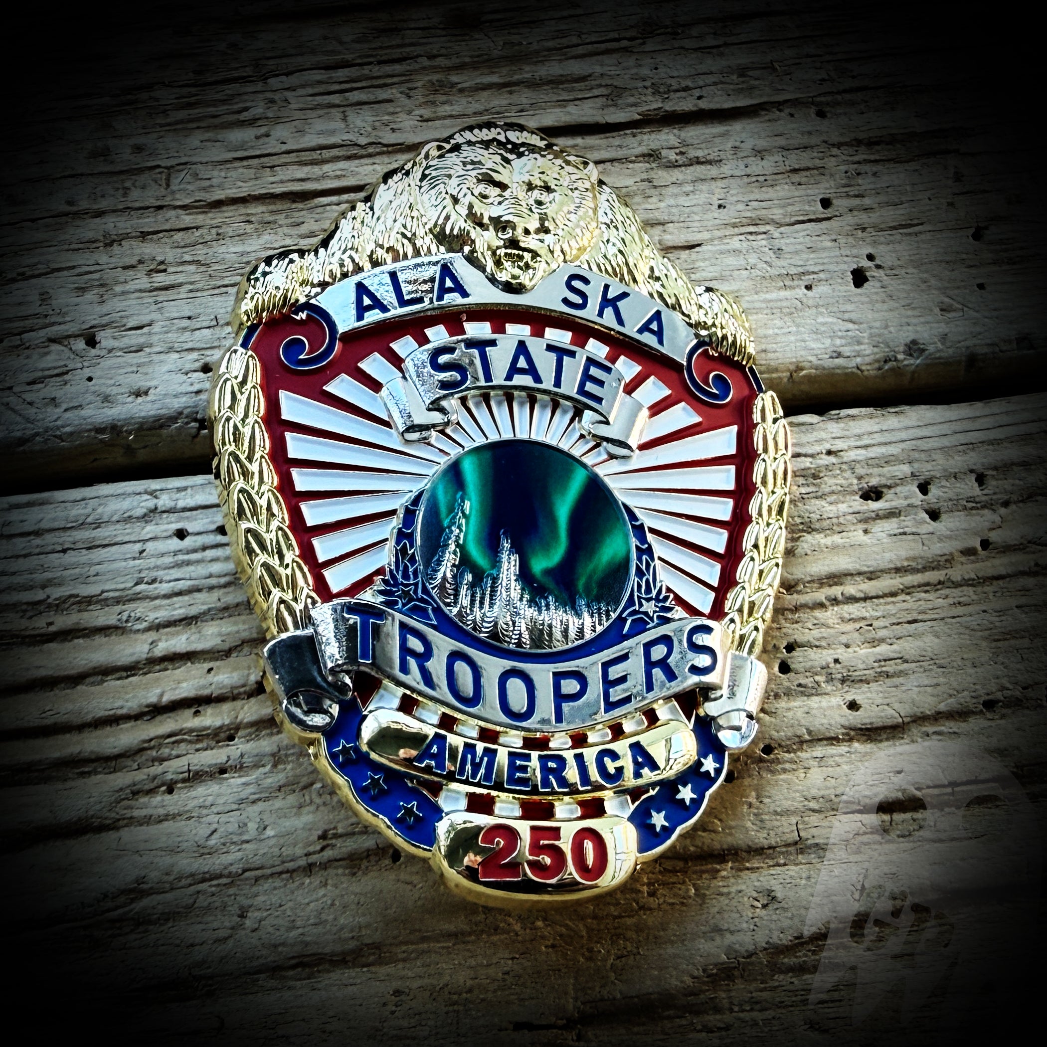 Badge America 250 - Alaska State Troopers Commemorative 250th Anniversary of America Badge