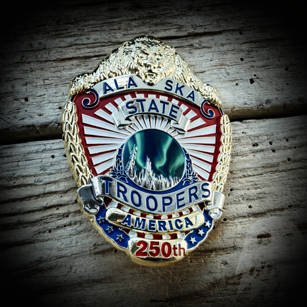 Badge 250th America - Alaska State Troopers Commemorative 250th Anniversary of America Badge