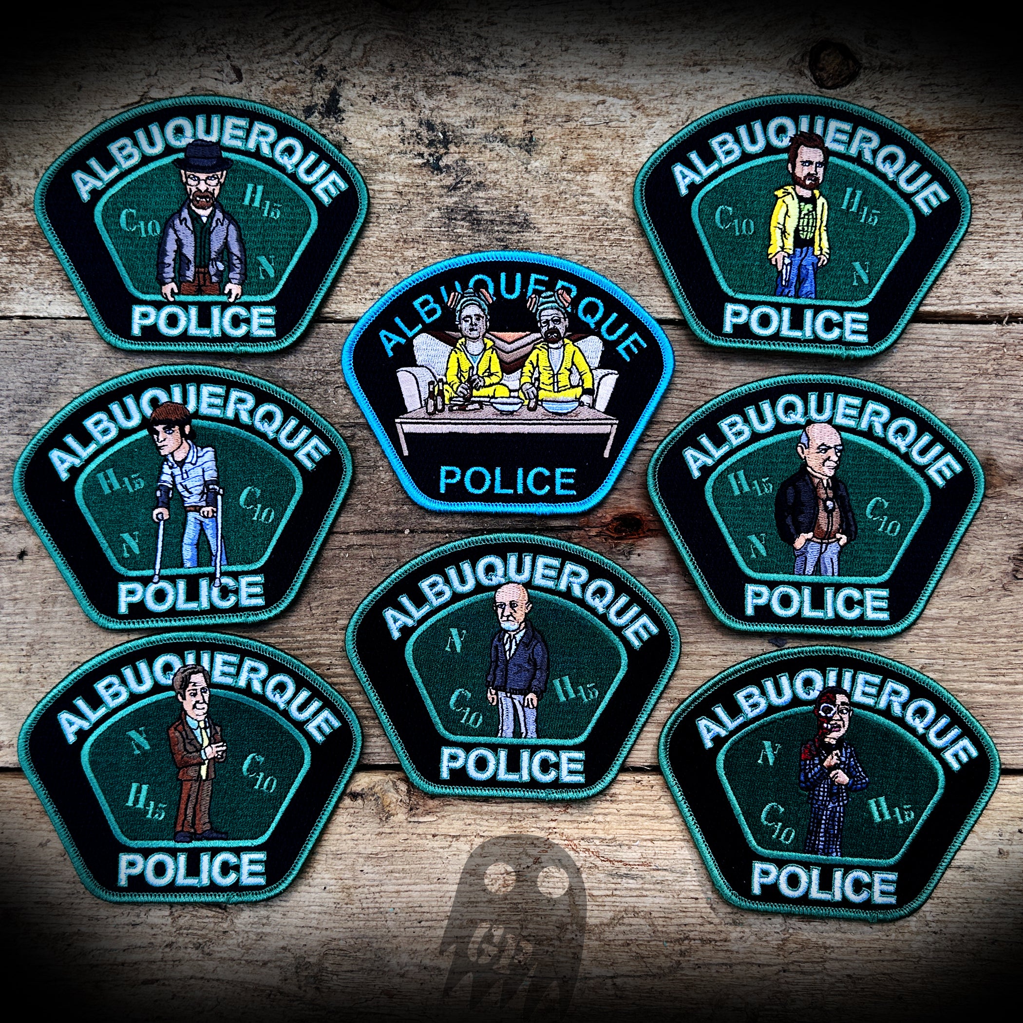 Breaking Bad Set - Albuquerque, NM PD Breaking Bad 8 Patch Set