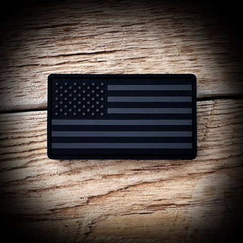 GRAY Subdued American Flag PVC - SUBDUED GRAY
