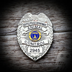 BADGE - Northwest Seattle Animal Control Replica Badge - Animal Control TV Show  - FlexShield with velcro
