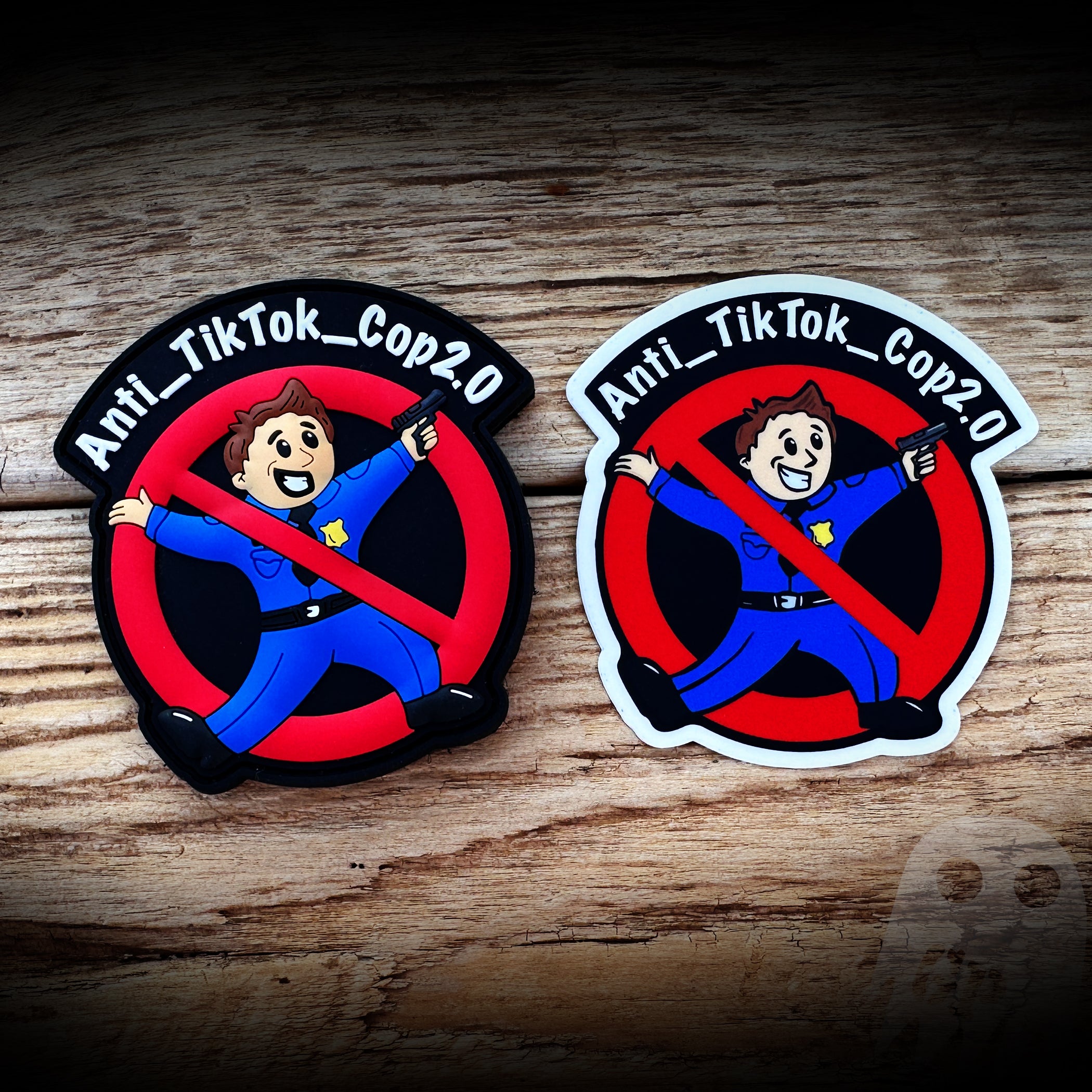 Anti TikTok Cop 2.0 PVC Patch and Decal