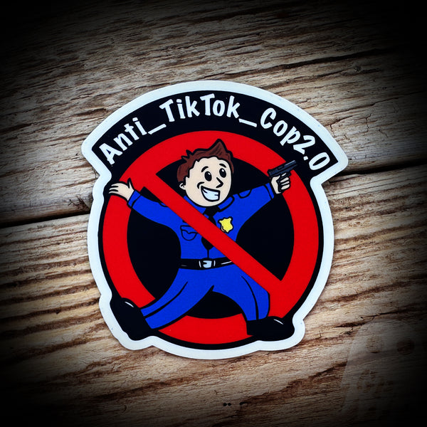 Anti TikTok Cop 2.0 PVC Patch and Decal
