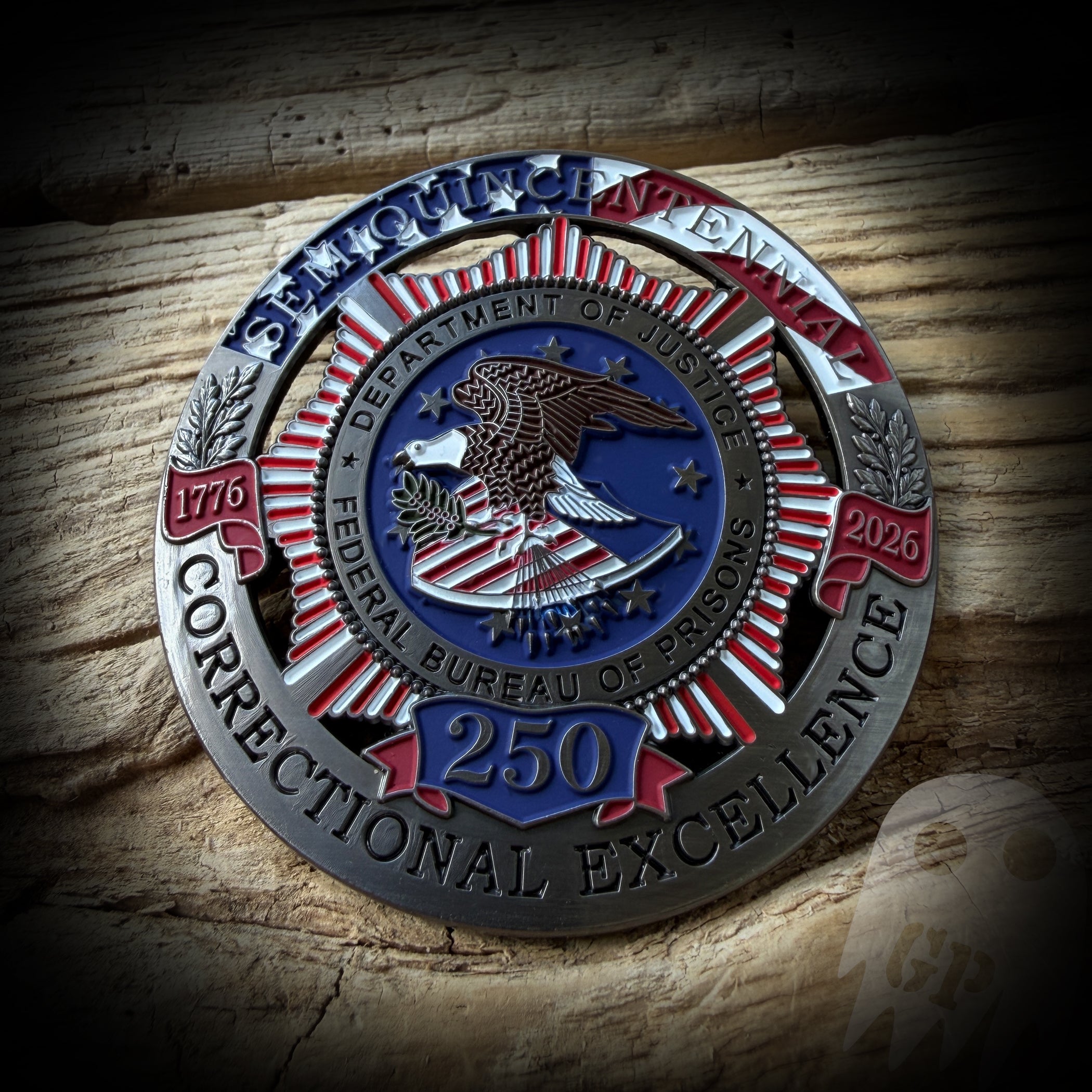 BADGE 250th America - Federal Bureau of Prisons 250th Anniversary of America Badge
